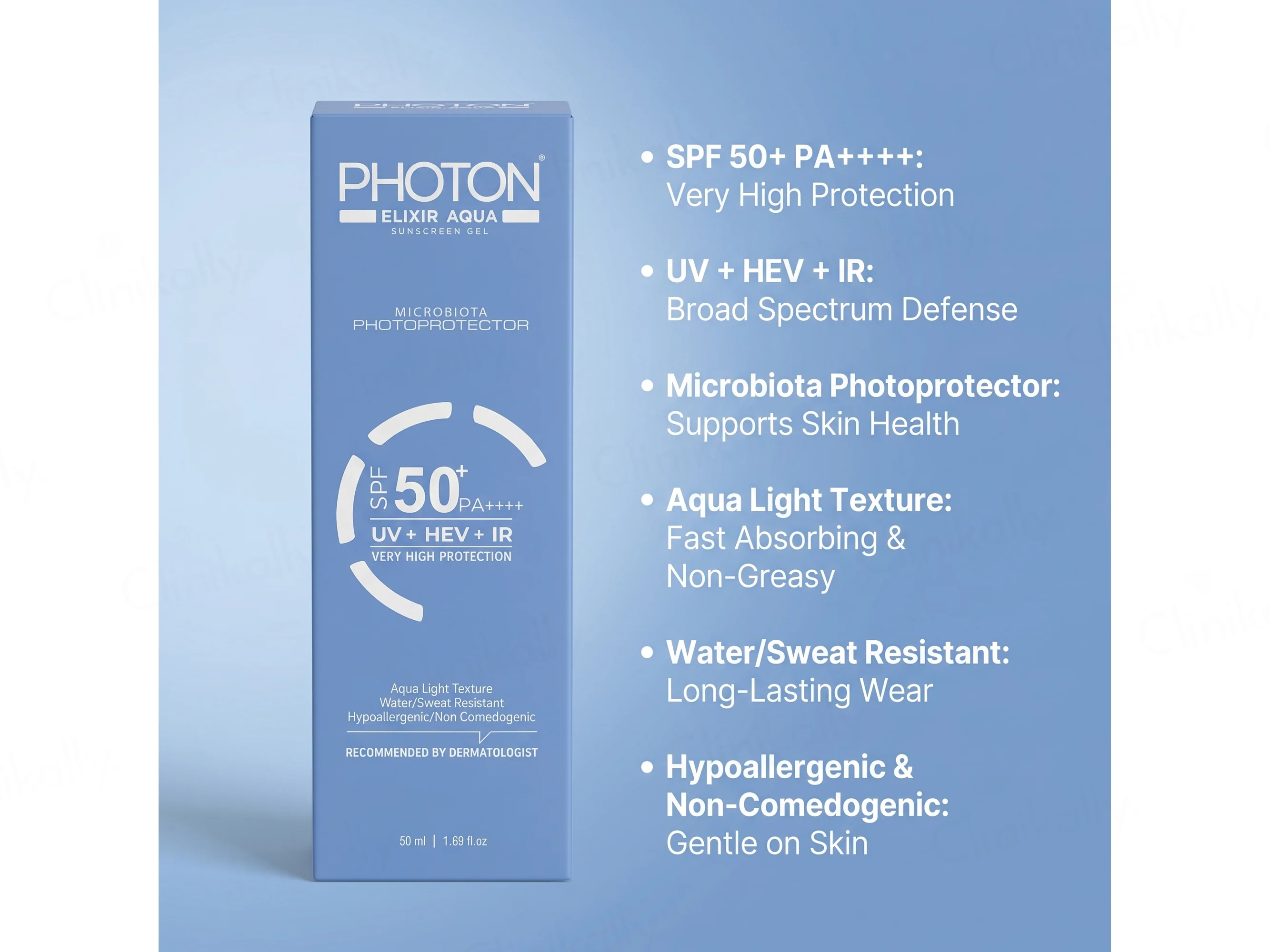 Aclaris Photon Elixir Aqua Sunscreen Gel SPF 50+ PA+++ - Image 5