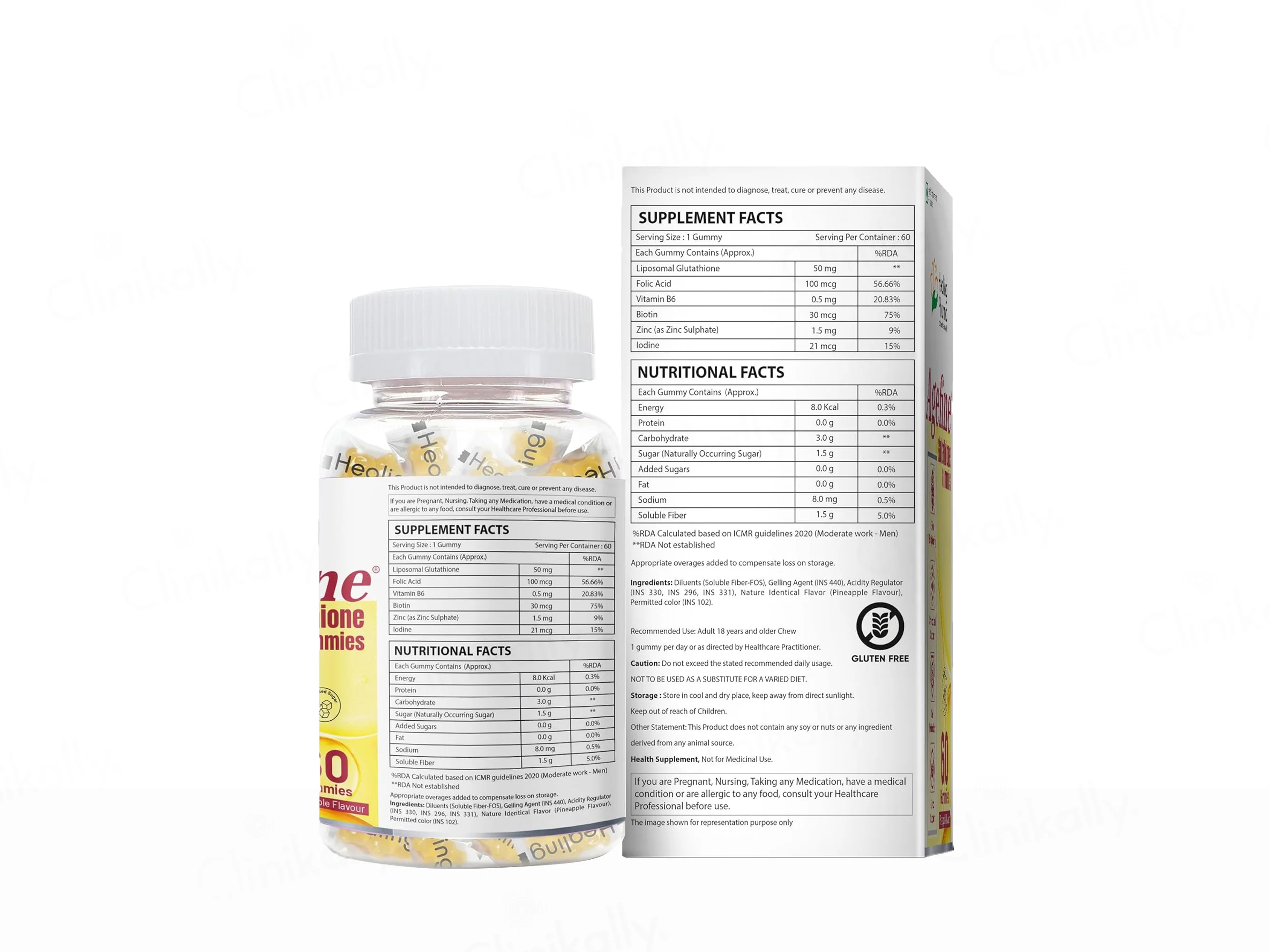 Agefine Glutathione Skin Brightening Gummies - Pineapple Flavour - Image 7