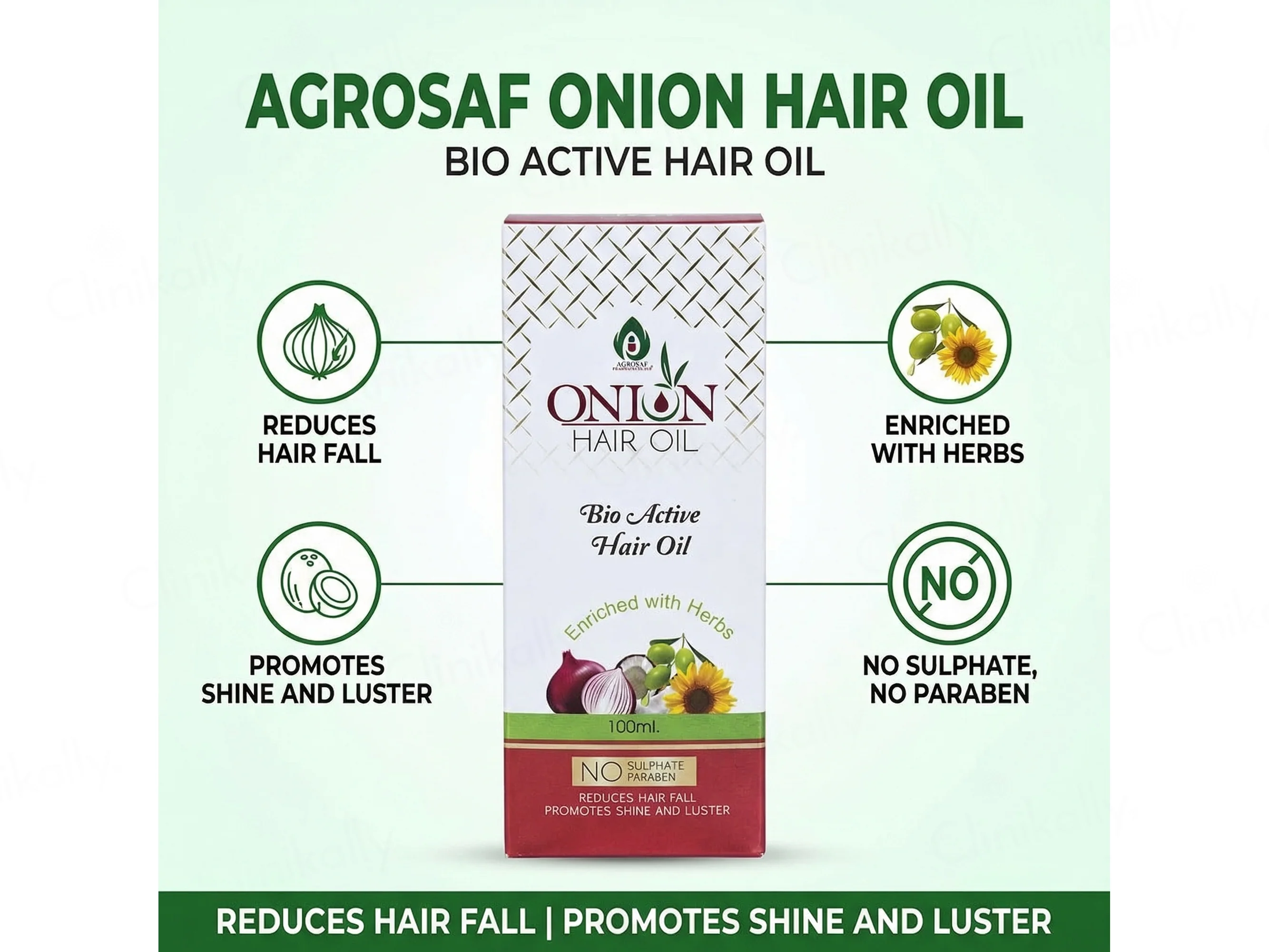Agrosaf Onion Bio Active Hair Oil - Image 2