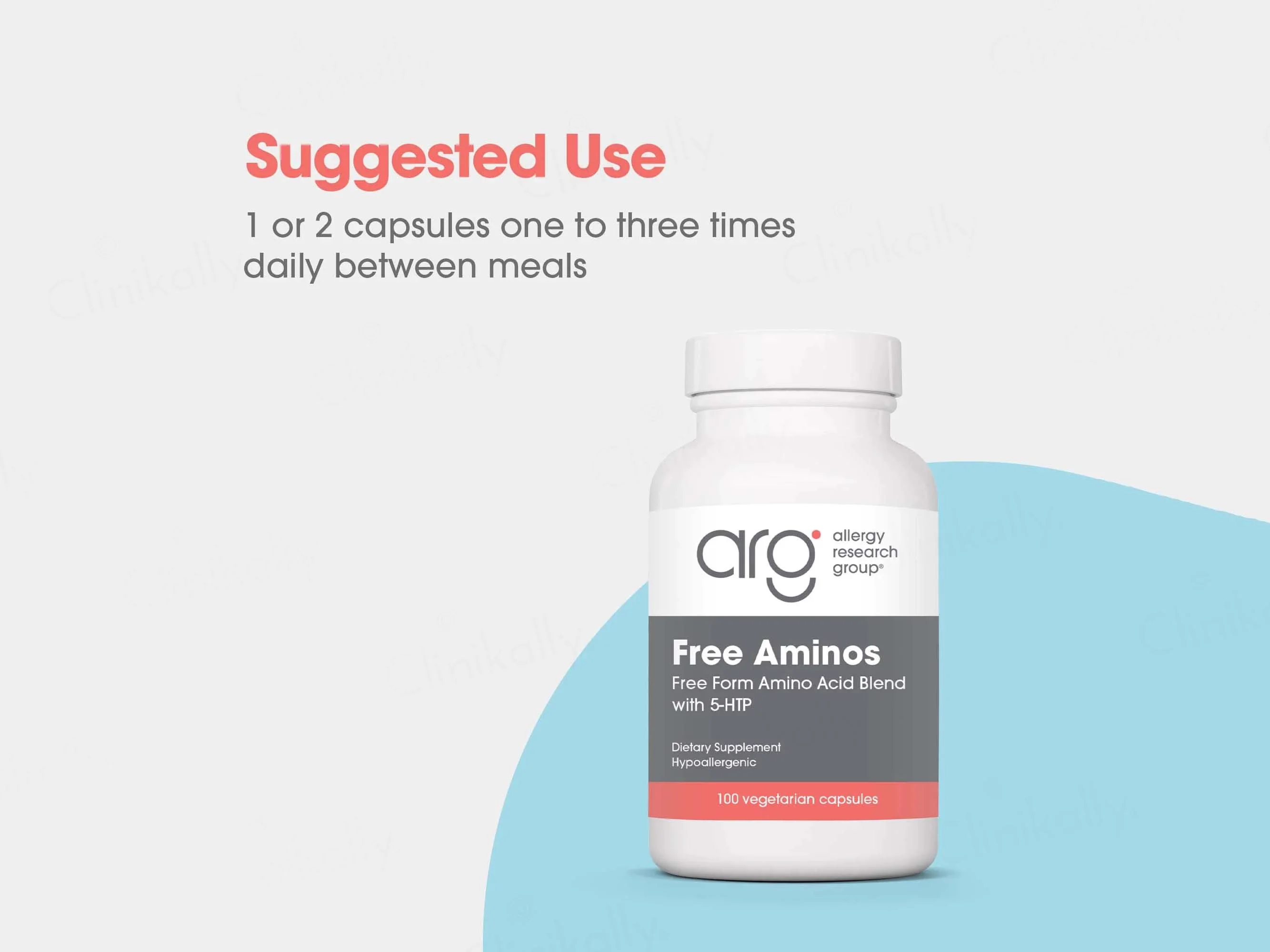 Allergy Research Group Free Aminos Dietary Supplement Vegetarian Capsule - Image 5