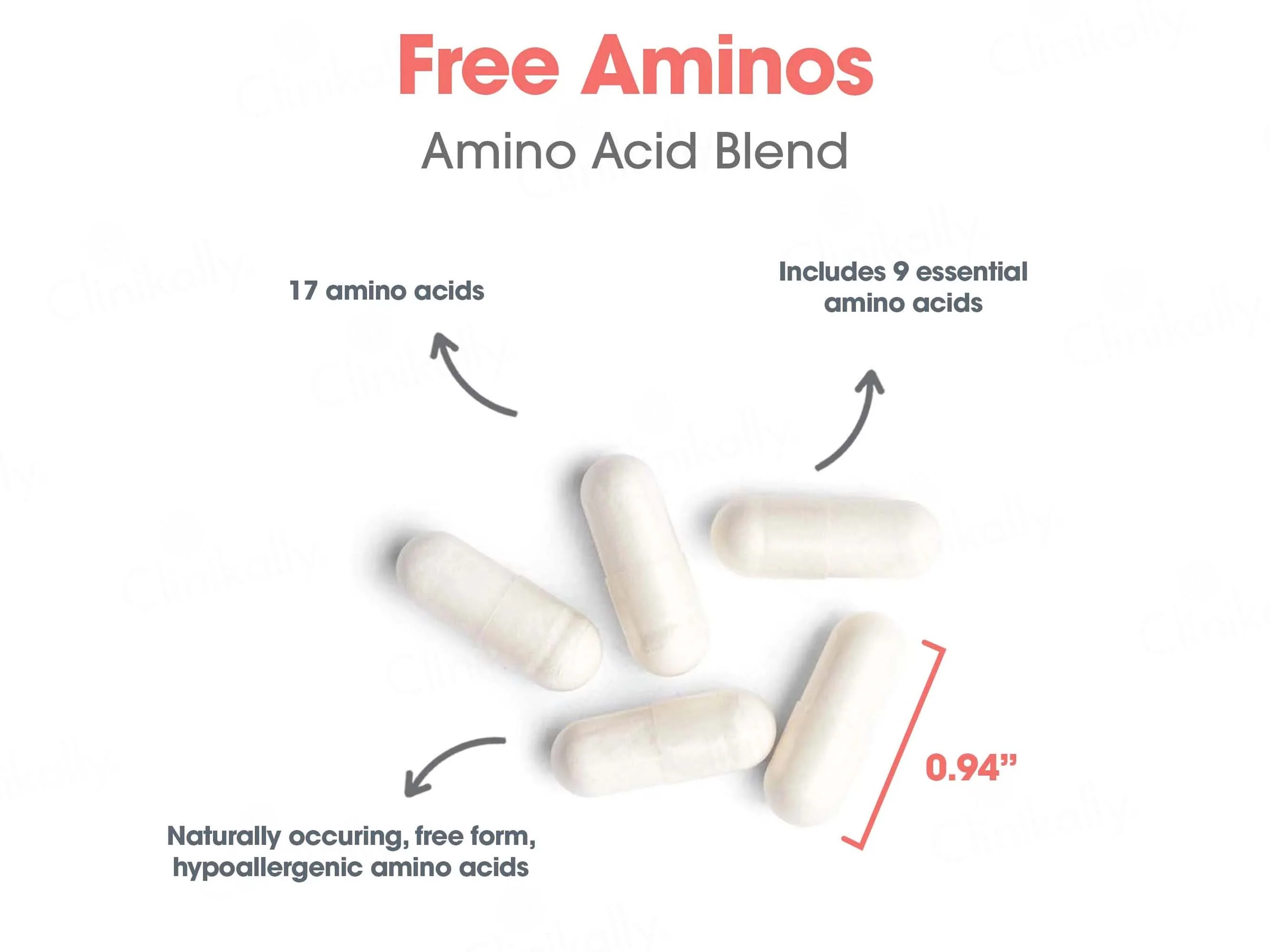 Allergy Research Group Free Aminos Dietary Supplement Vegetarian Capsule - Image 7