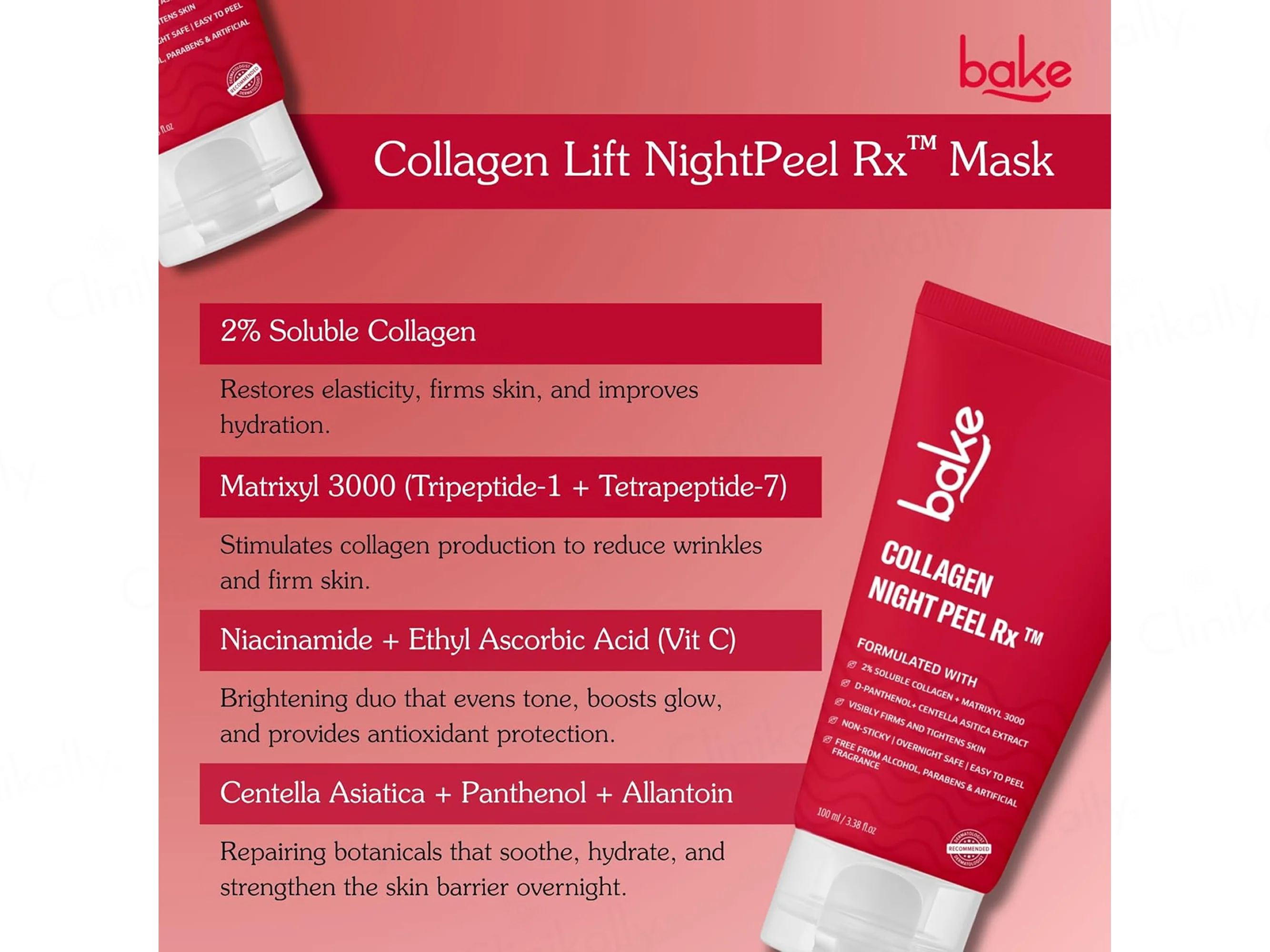 BAKE Collagen Night Peel Mask Rx Face Mask - Image 2