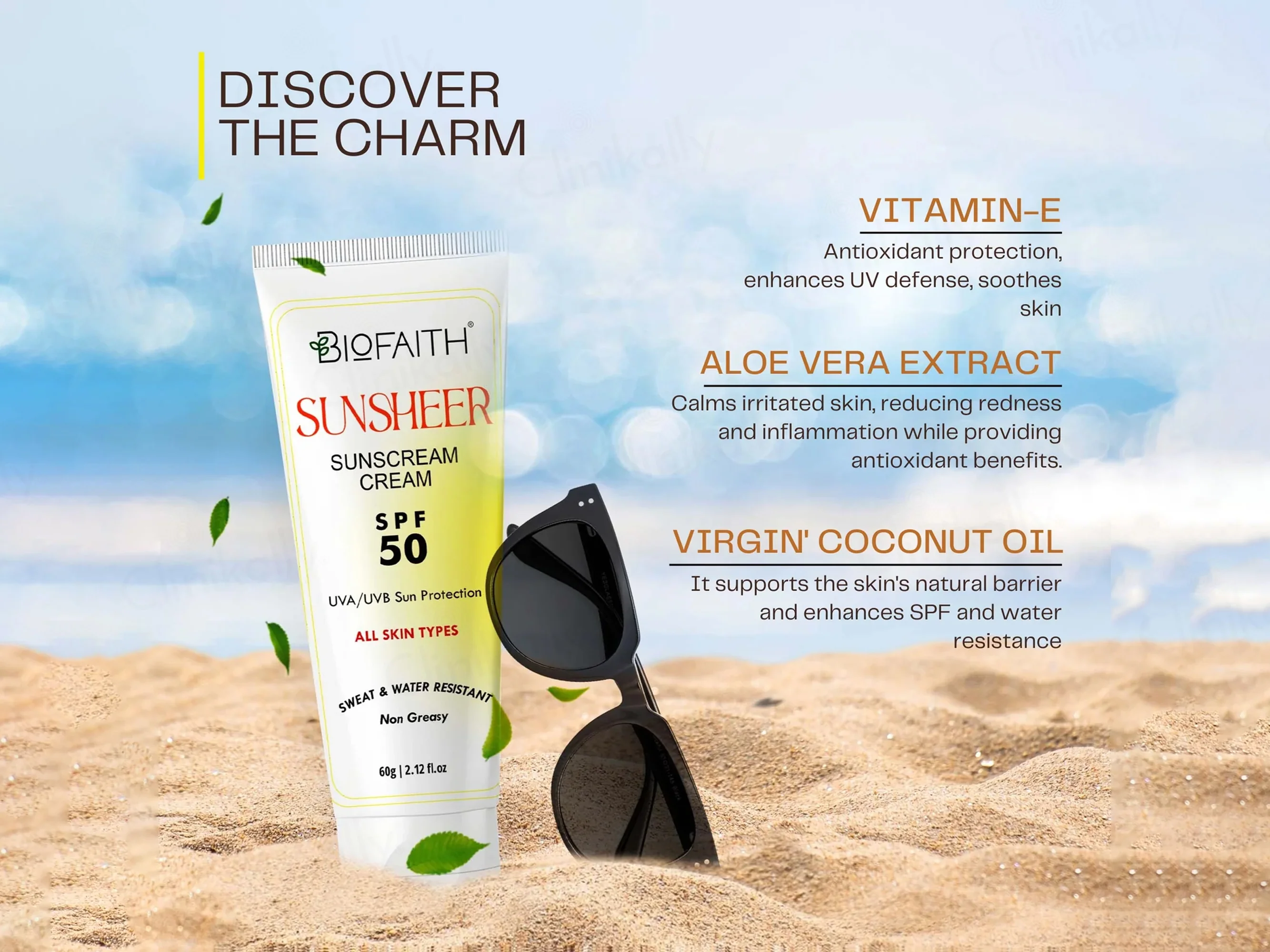 Biofaith Sunsheer Sunscreen Cream SPF 50 - Image 3