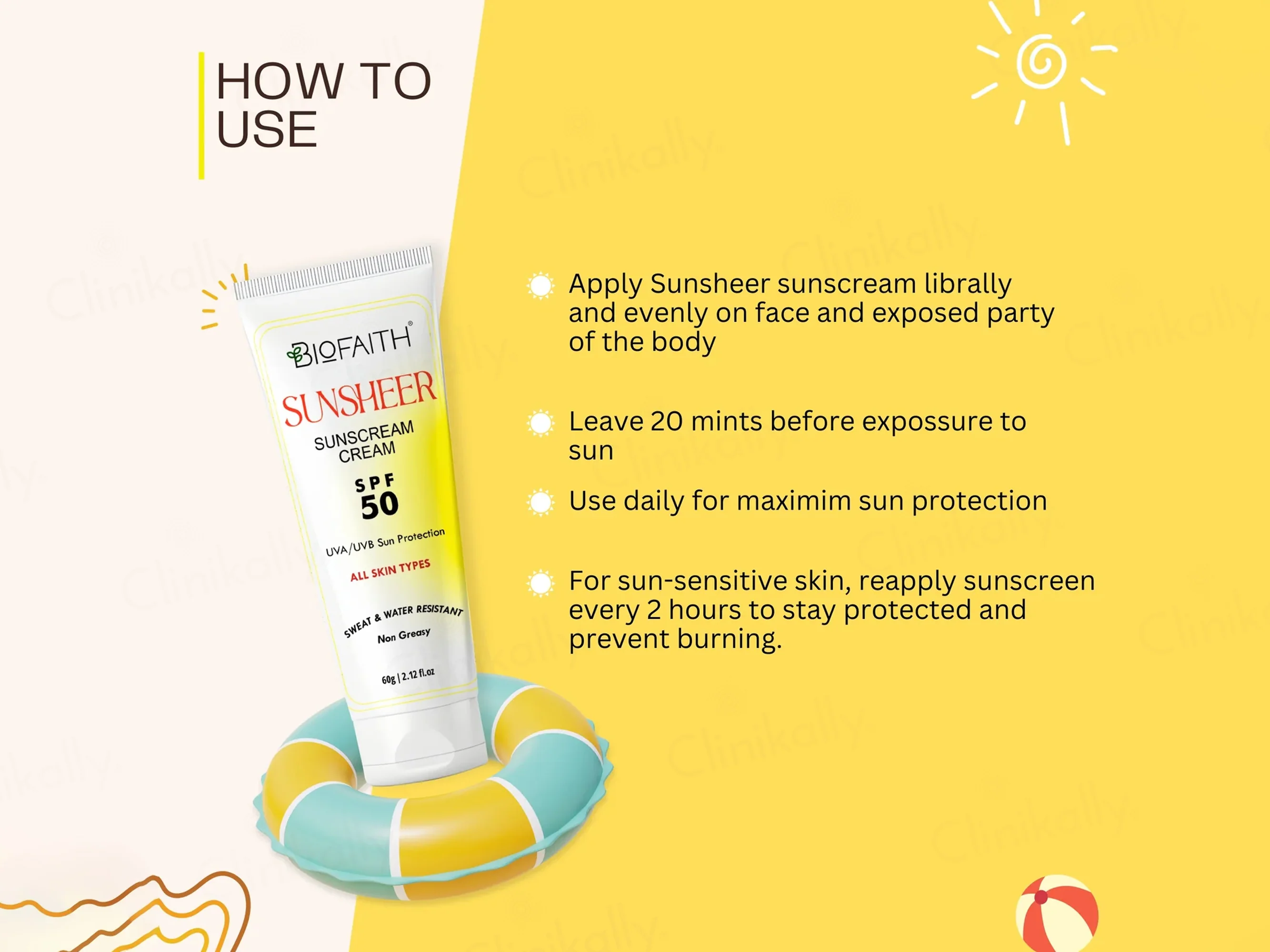 Biofaith Sunsheer Sunscreen Cream SPF 50 - Image 7