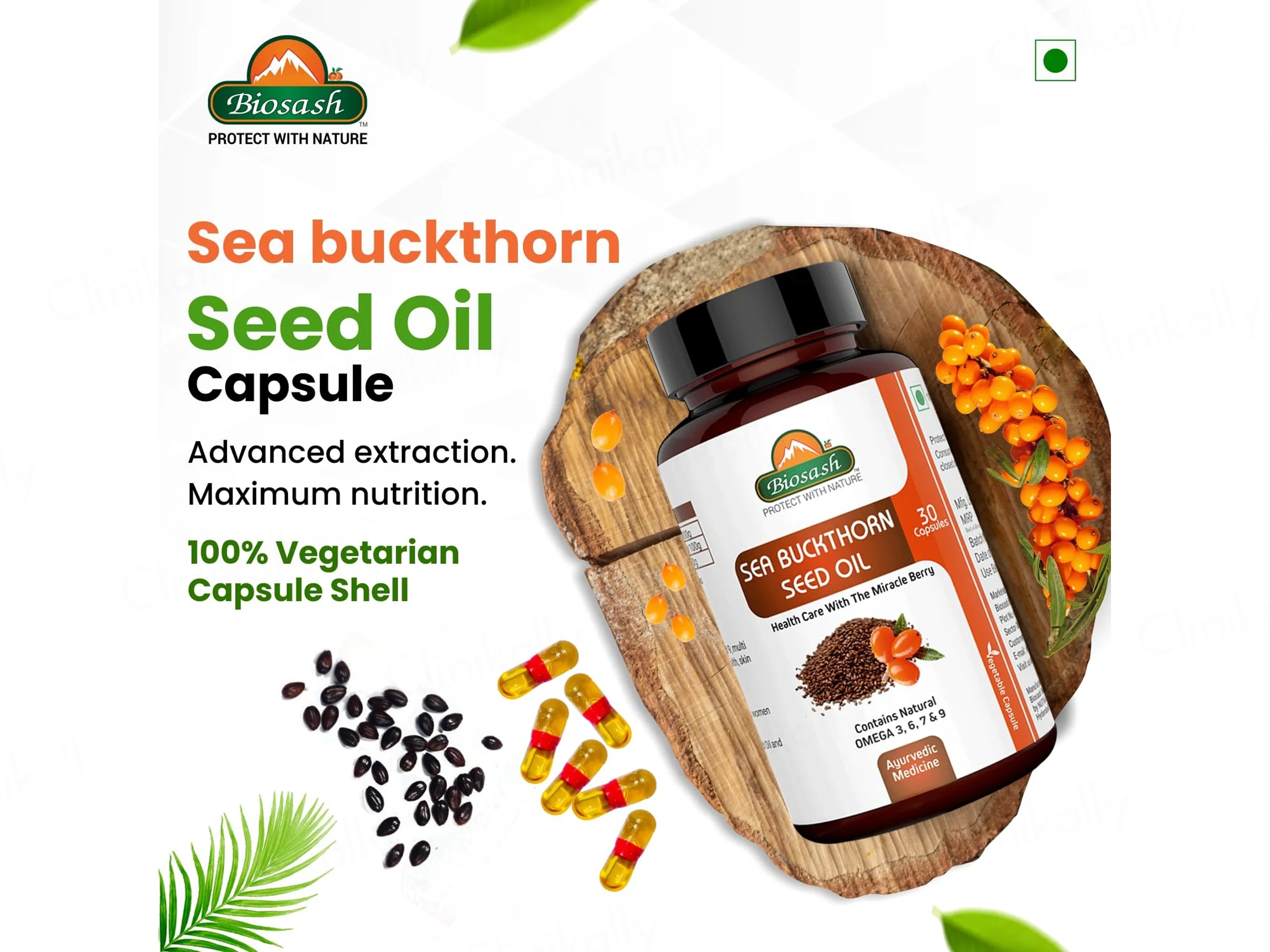Biosash Sea Buckthorn Seed Oil Capsule - Image 3
