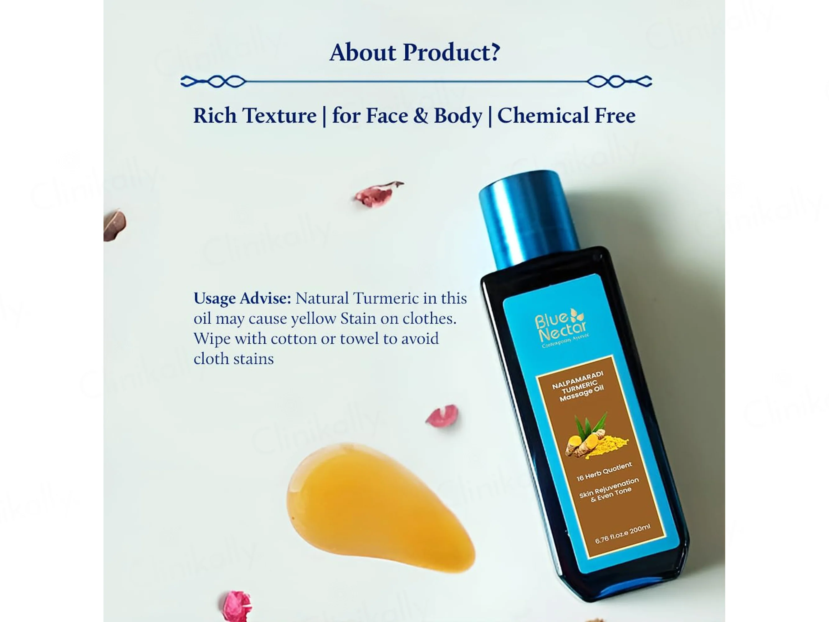 Blue Nectar Nalpamaradi Turmeric Massage Oil - Image 6
