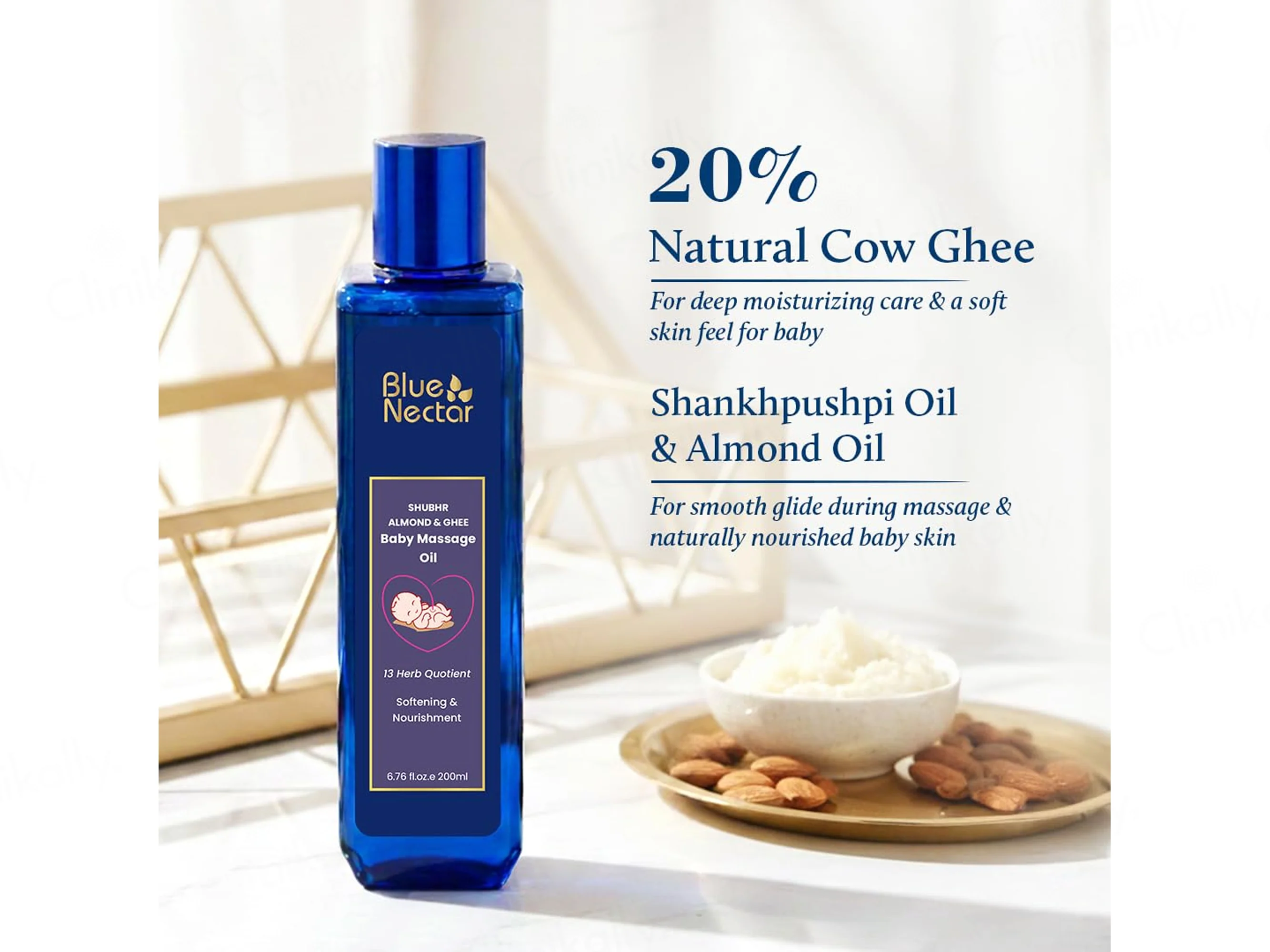 Blue Nectar Shubhr Almond & Ghee Baby Massage Oil - Image 6