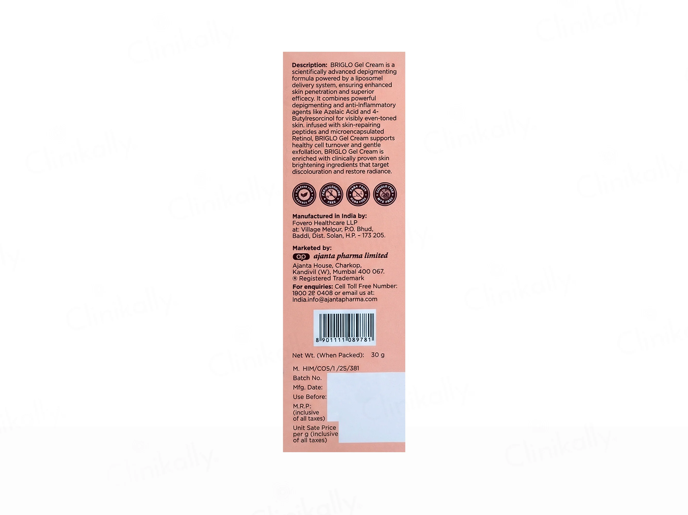 Briglo Liposomal Depigmenting Gel Cream - Image 3