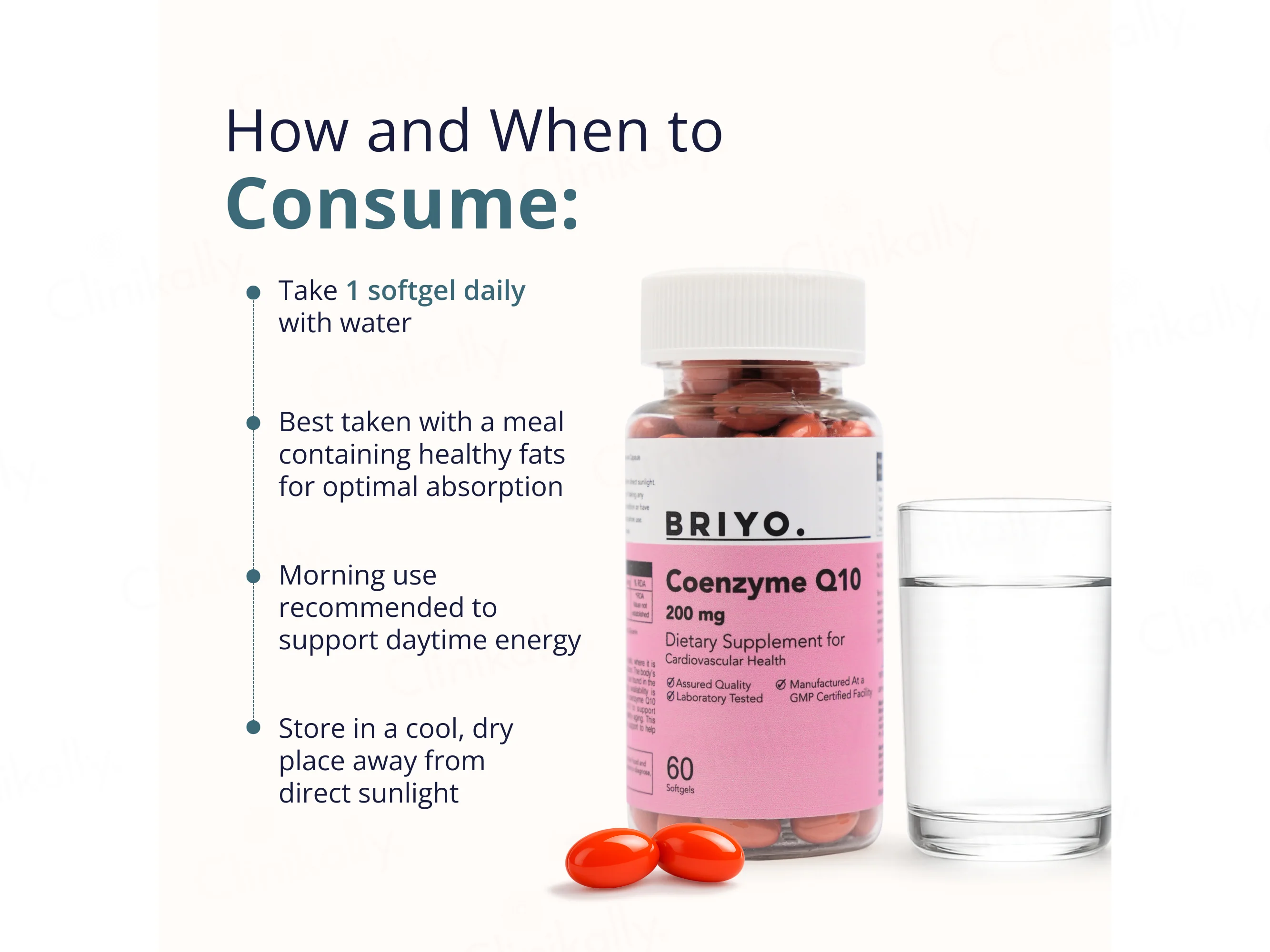 Briyo Coenzyme Q10 200 mg Dietary Supplement Capsule - Image 6