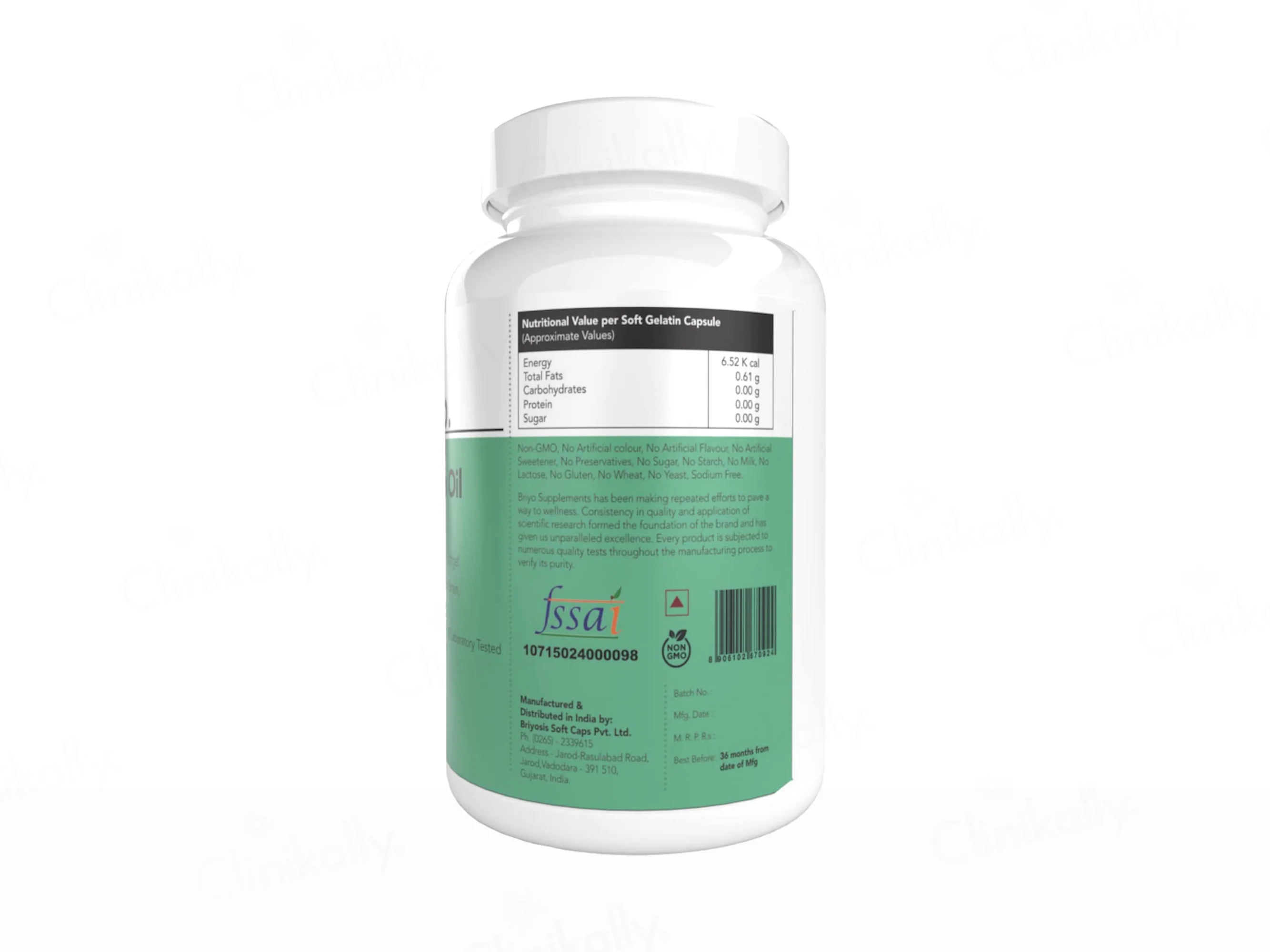 Briyo Mini Fish Oil 450 mg Dietary Supplement Softgel Capsule - Image 2