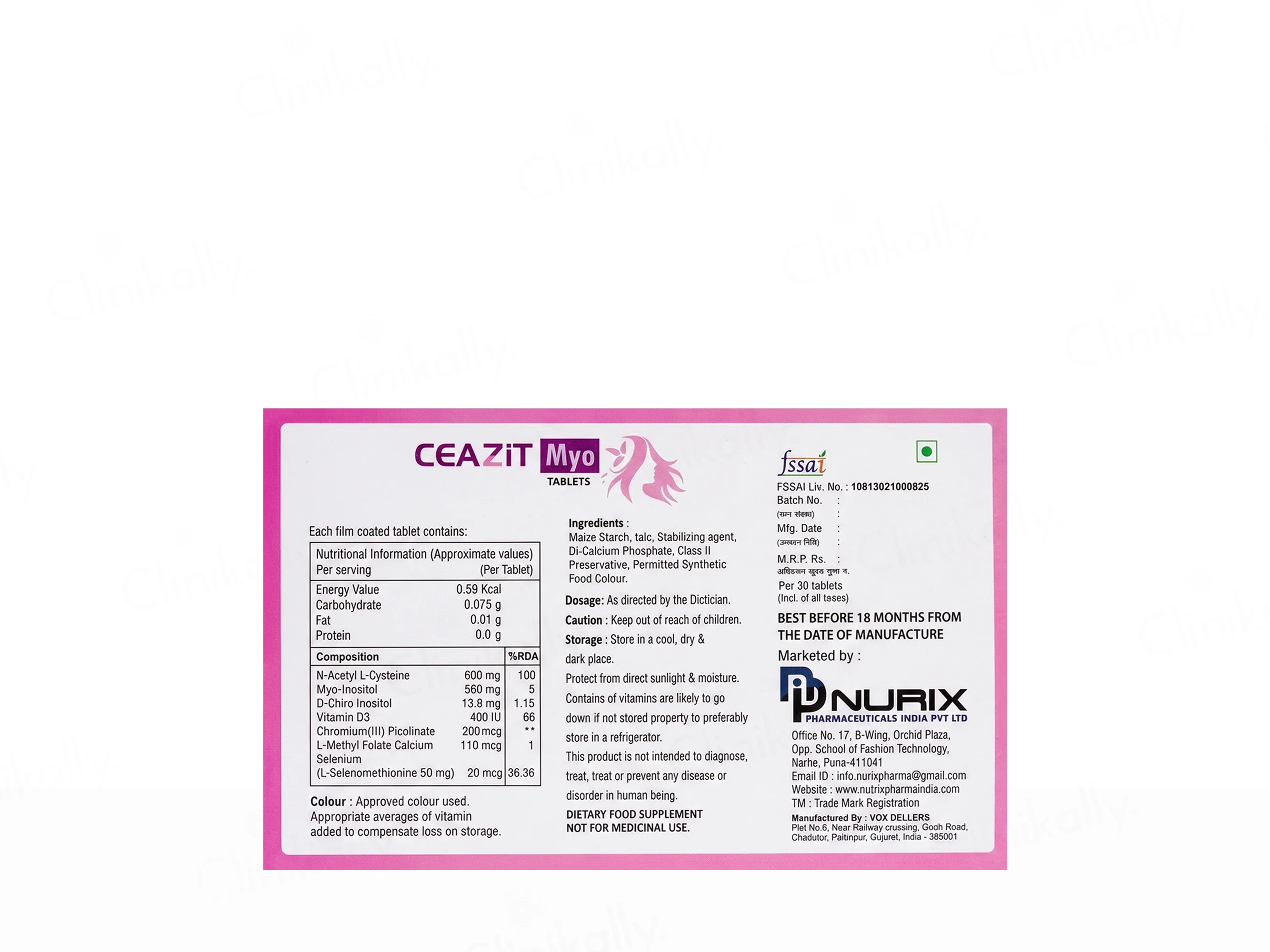 Ceazit Myo Tablet - Image 2
