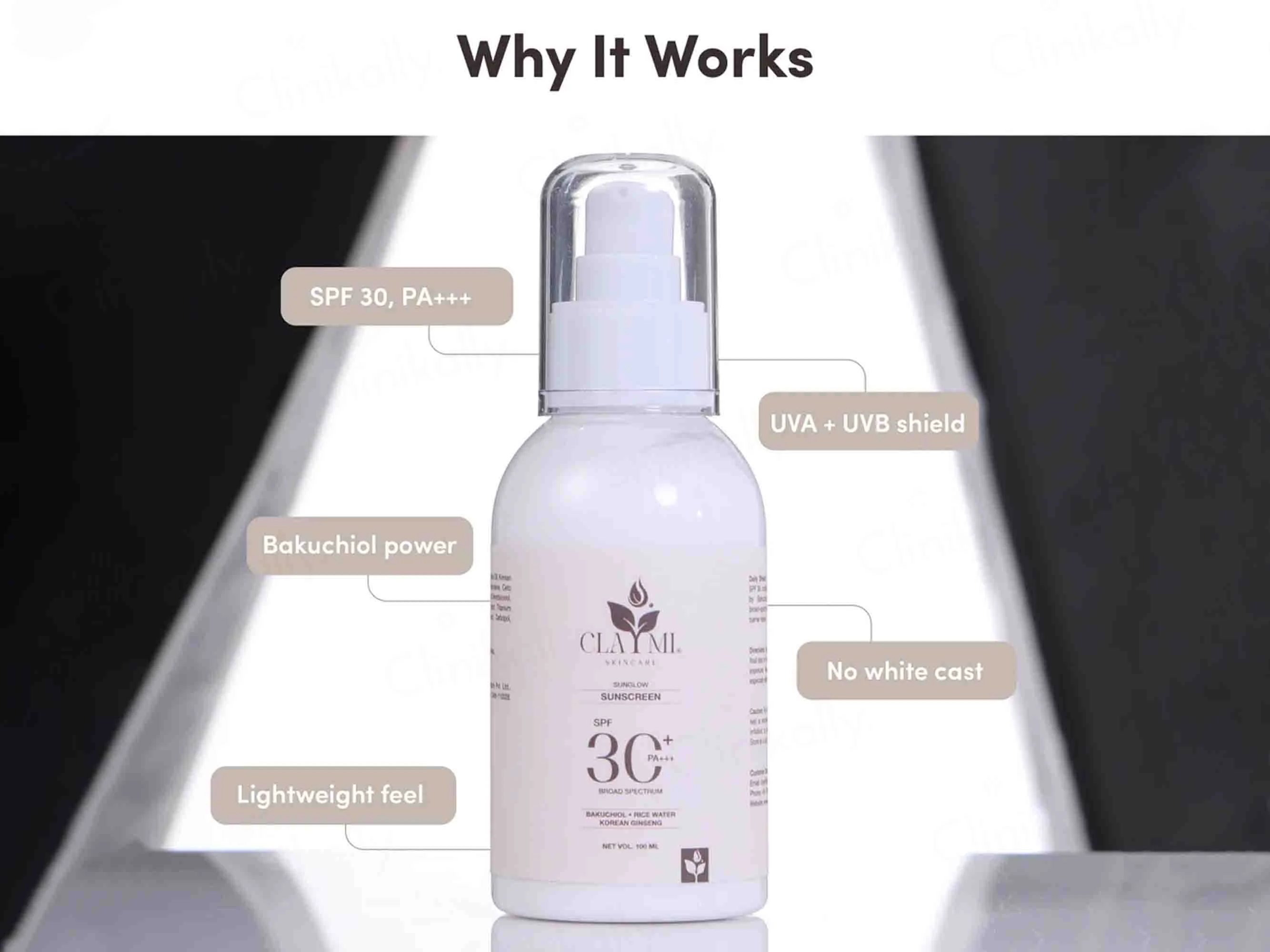 Claymi Sunglow Broad Spectrum Sunscreen SPF 30+ PA+++ - Image 2