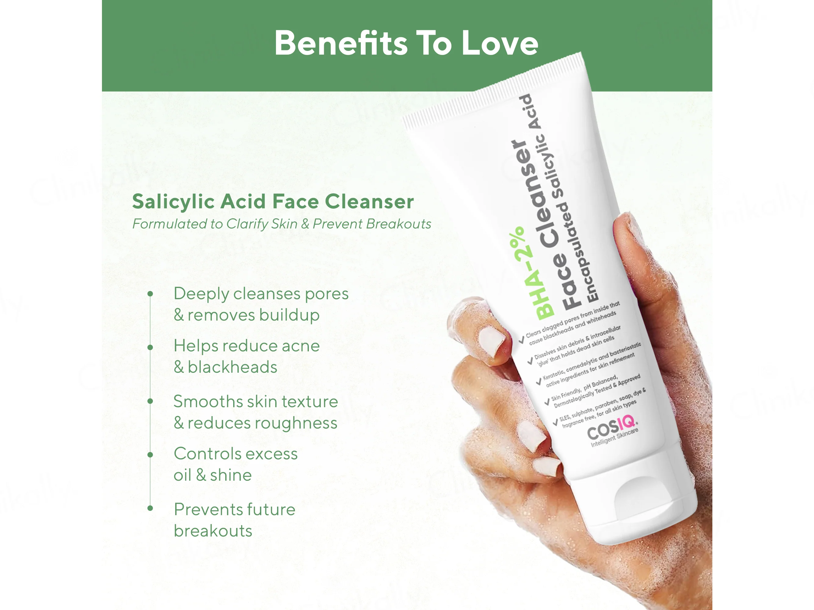 CosiQ FC-3 AHA 10% + BHA 2% Exfoliating Face Cleanser Gel - Image 3