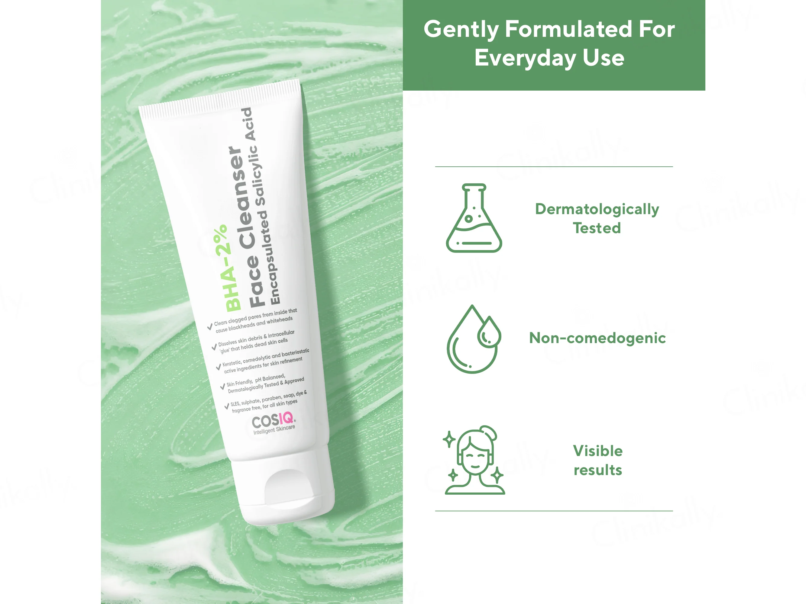 CosiQ FC-3 AHA 10% + BHA 2% Exfoliating Face Cleanser Gel - Image 6