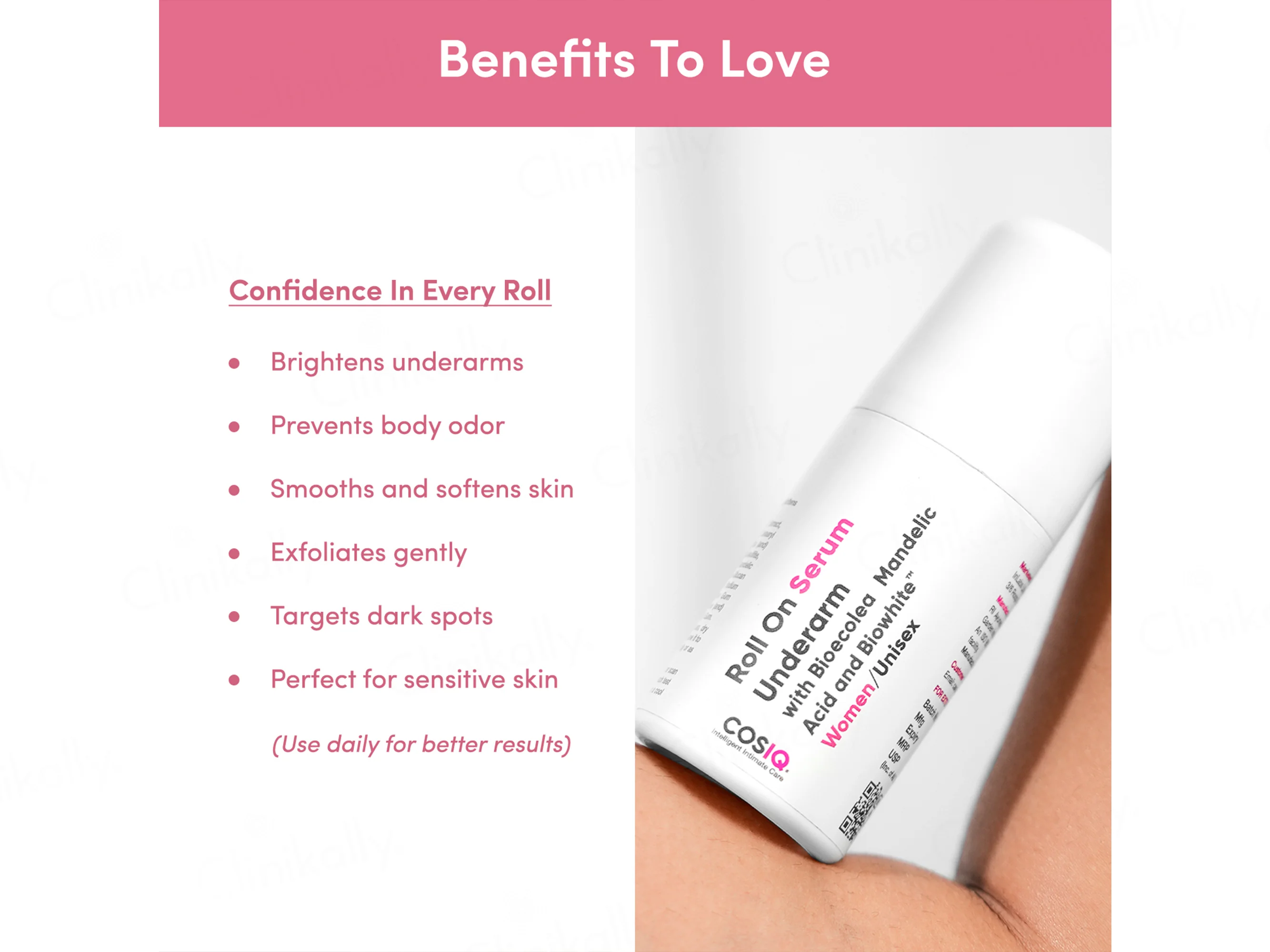 CosiQ Underarm Roll-On Serum For Women - Image 4