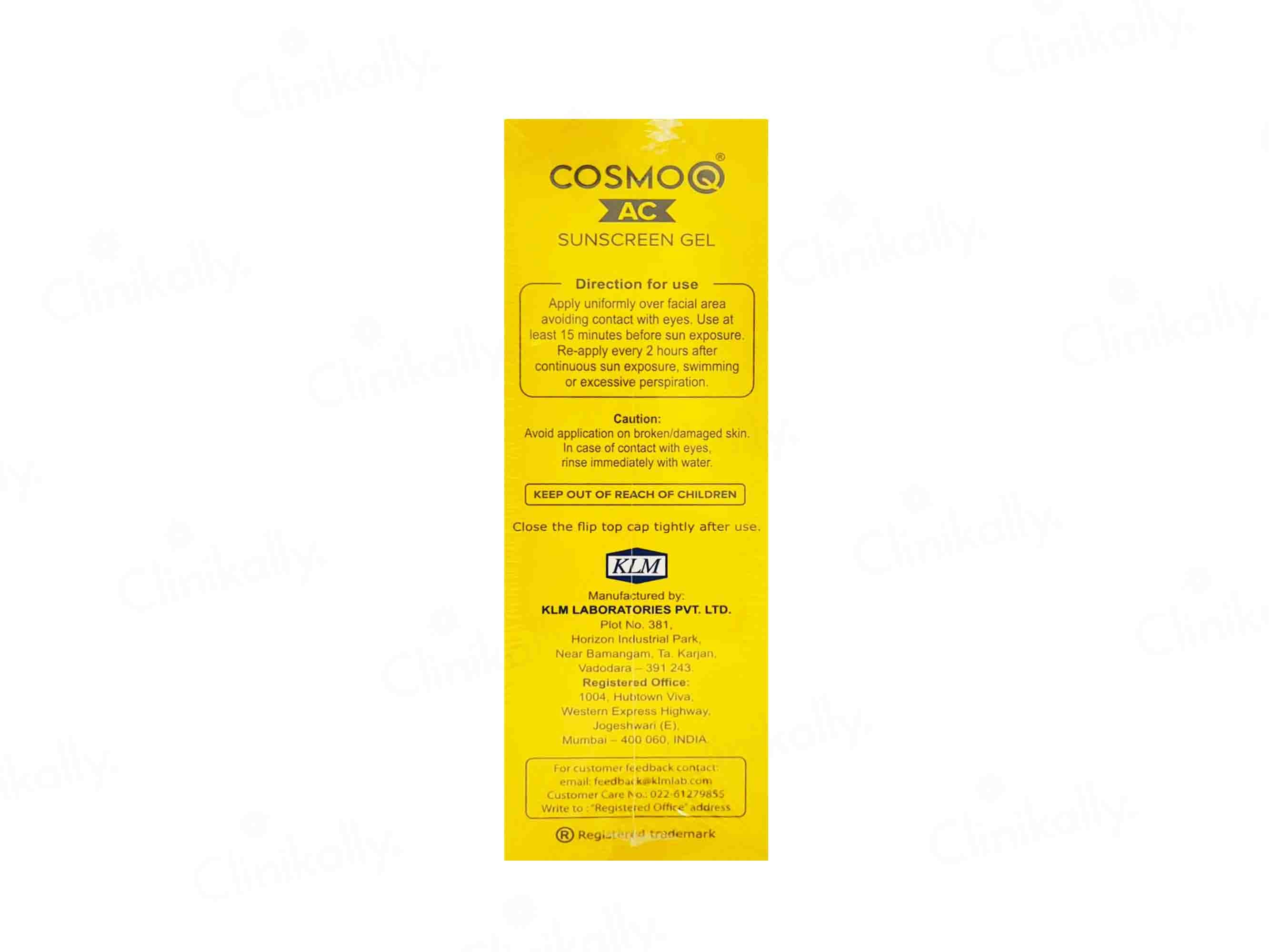 CosmoQ AC Sunscreen Gel SPF 30 PA+++ - Image 3