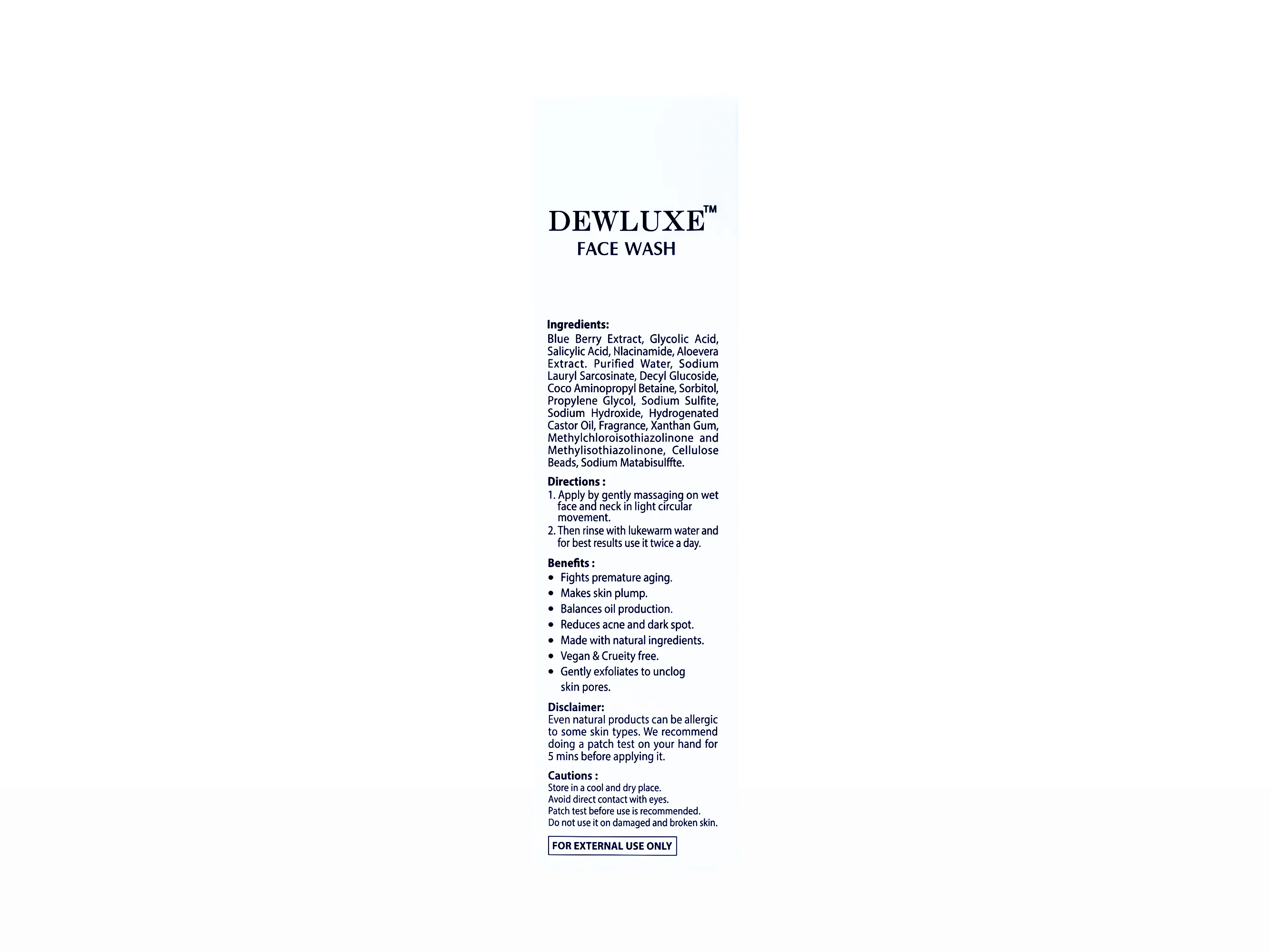 Dewluxe Face Wash - Image 2