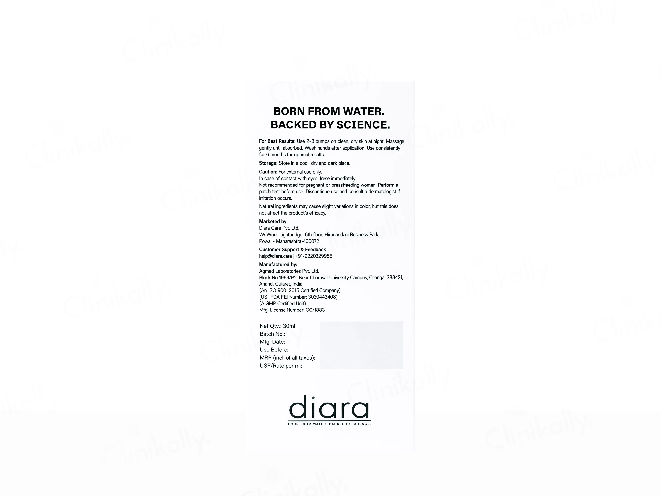 Diara Cu Correct Advanced Pigment Correction Face Serum - Image 2
