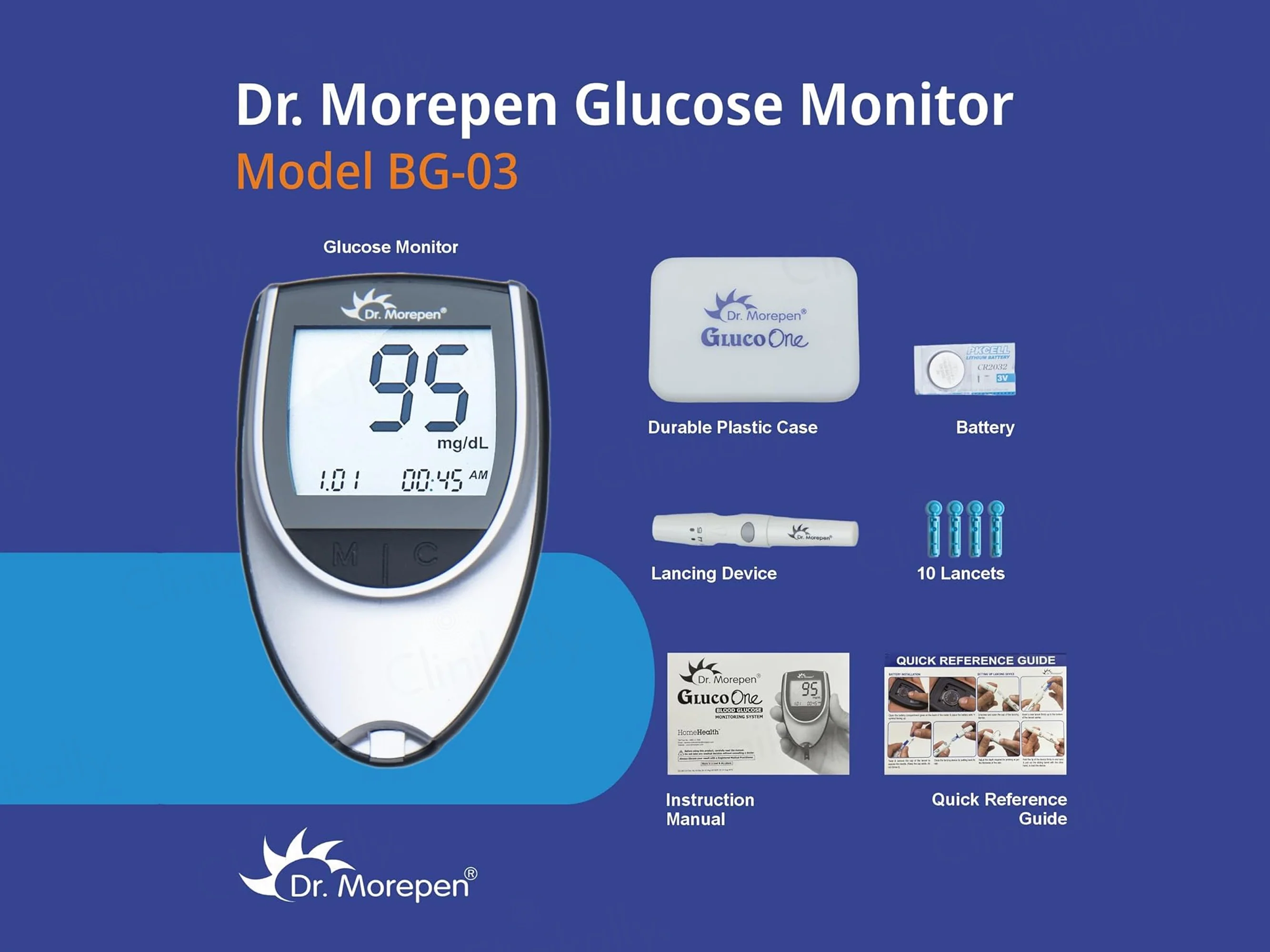Dr. Morepen GlucoOne BG-03 Blood Glucose Monitoring System (Meter Only) - Image 3