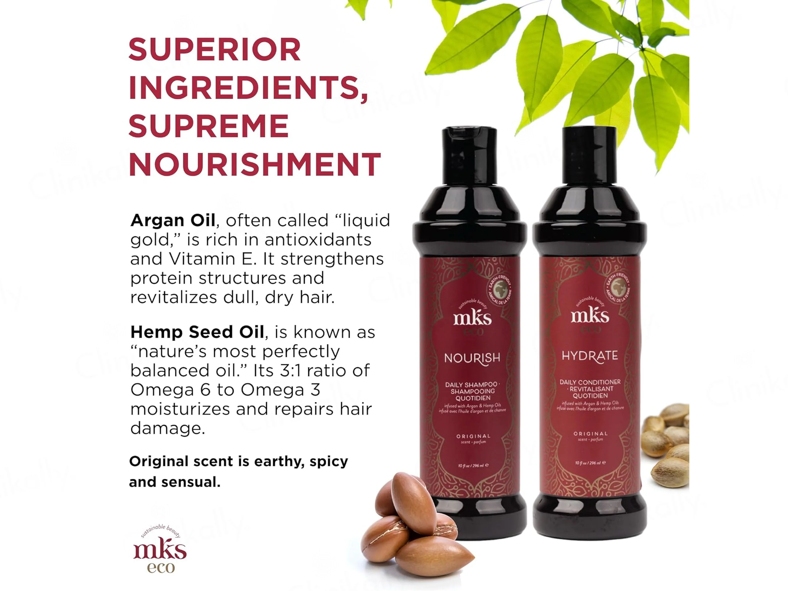 Earthly Body MKS Eco Nourish Daily Shampoo + Conditioner Combo - Image 2