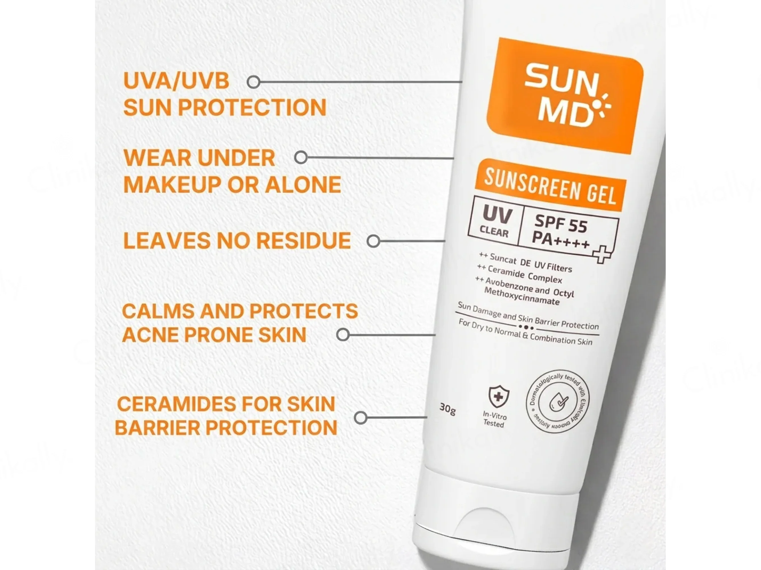 Elemen SunMD UV Clear Sunscreen Gel SPF 55 PA++++ - Image 6