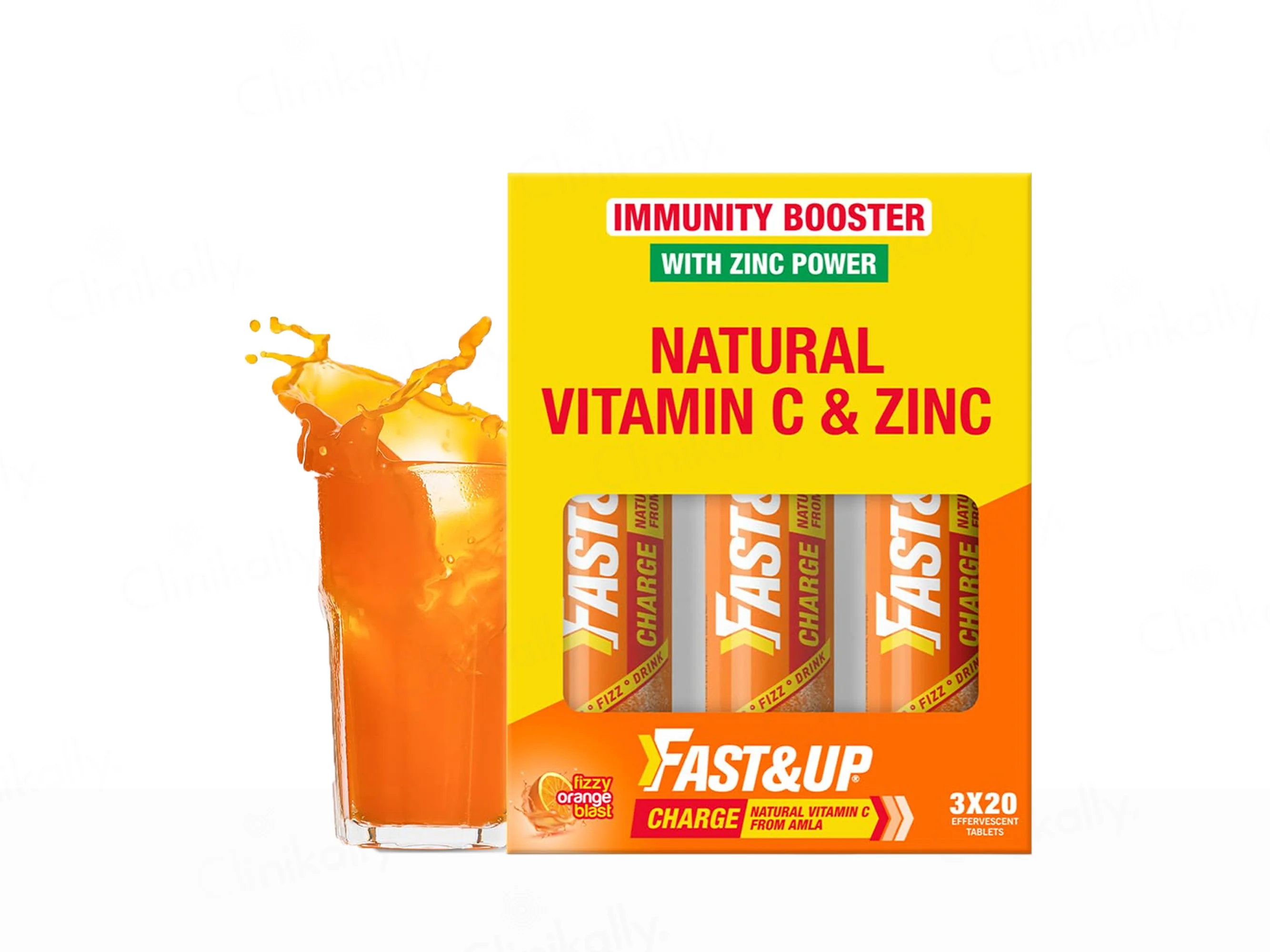 Fast&Up Charge Natural Vitamic C Effervescent Tablet - Fizzy Orange Blast Flavour - Image 8