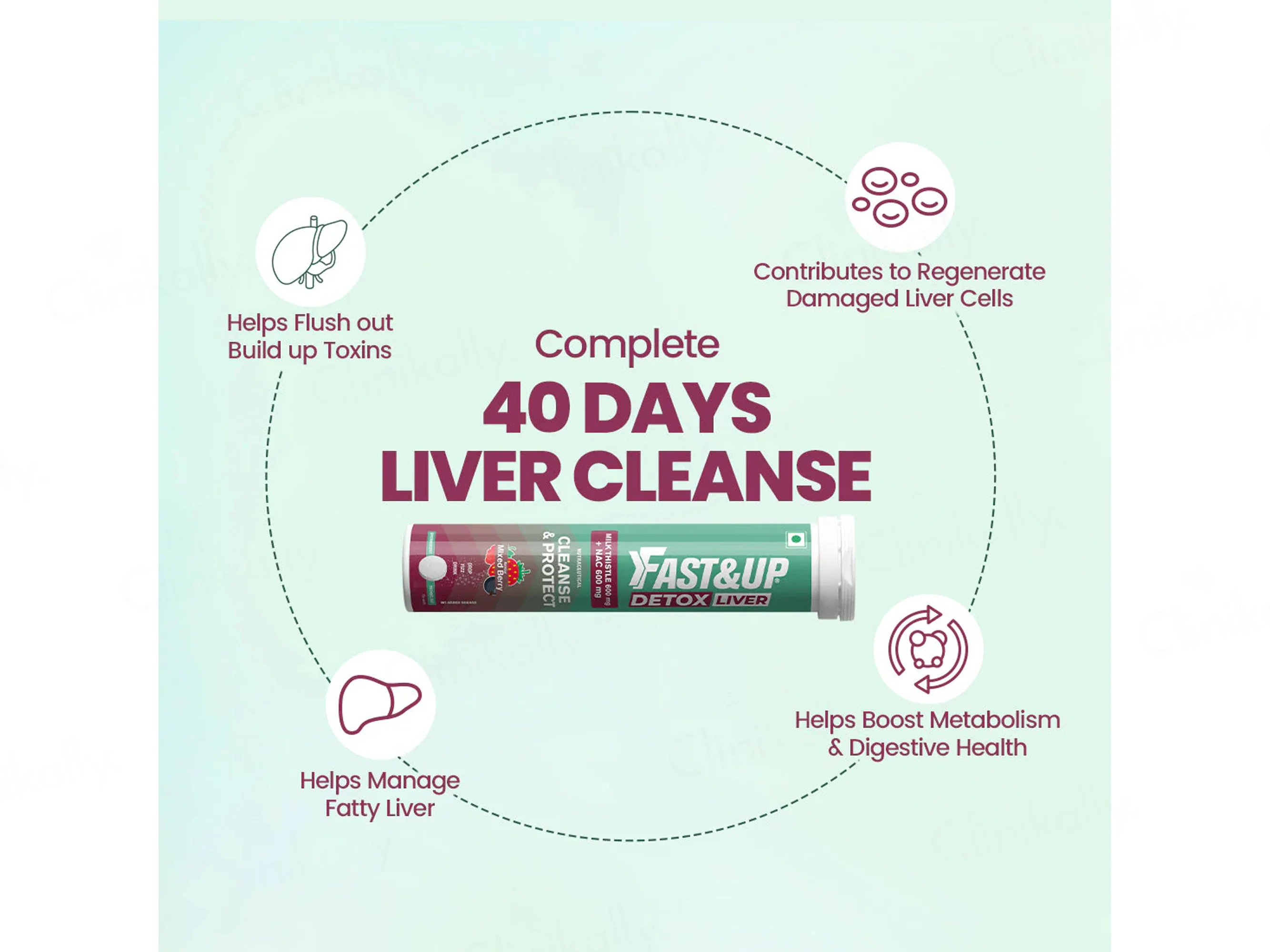 Fast&Up Liver Detox Effervescent Tablet - Mixed Berry Flavour - Image 3