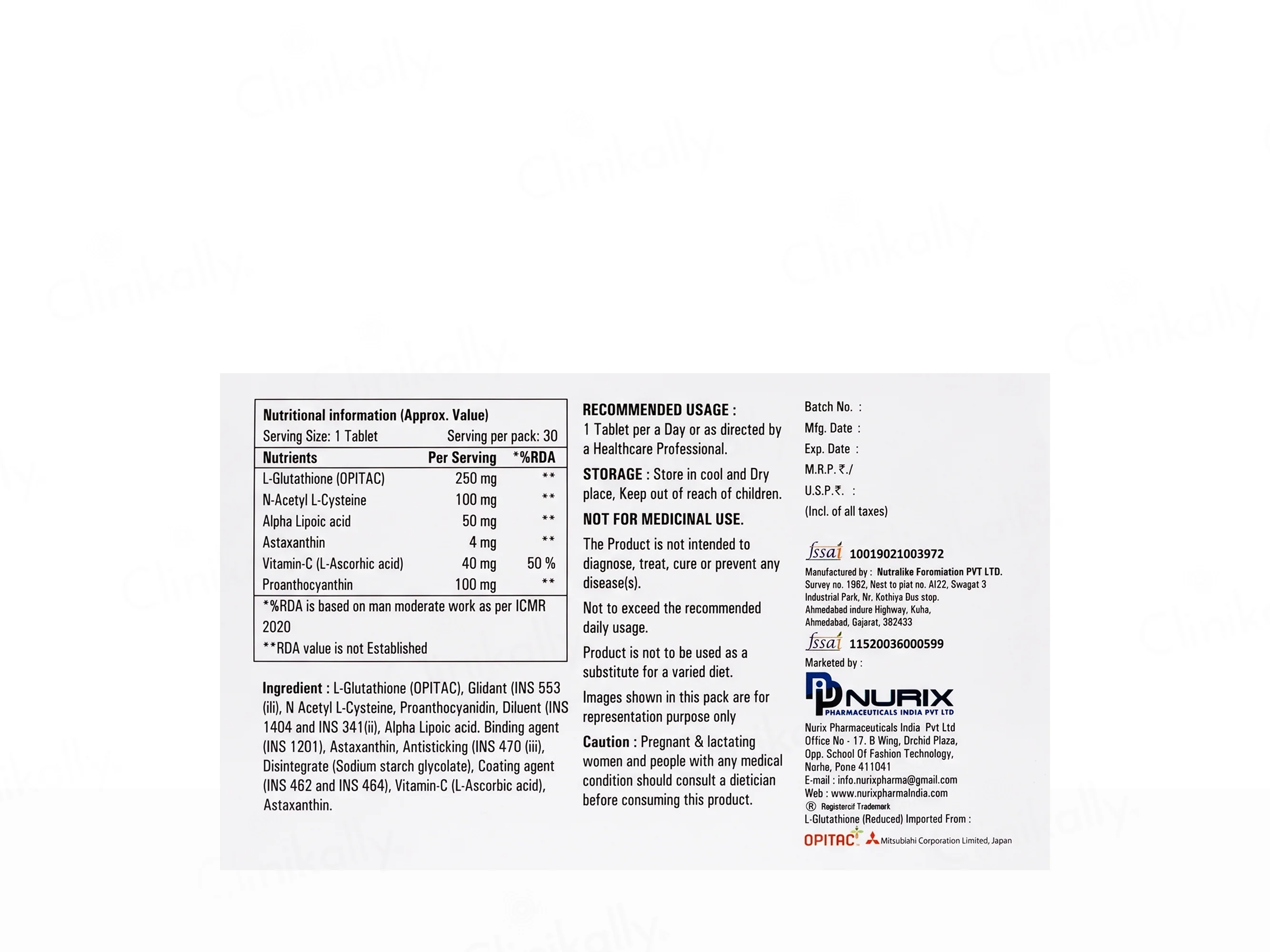 Glutafact 250 Tablet - Image 2