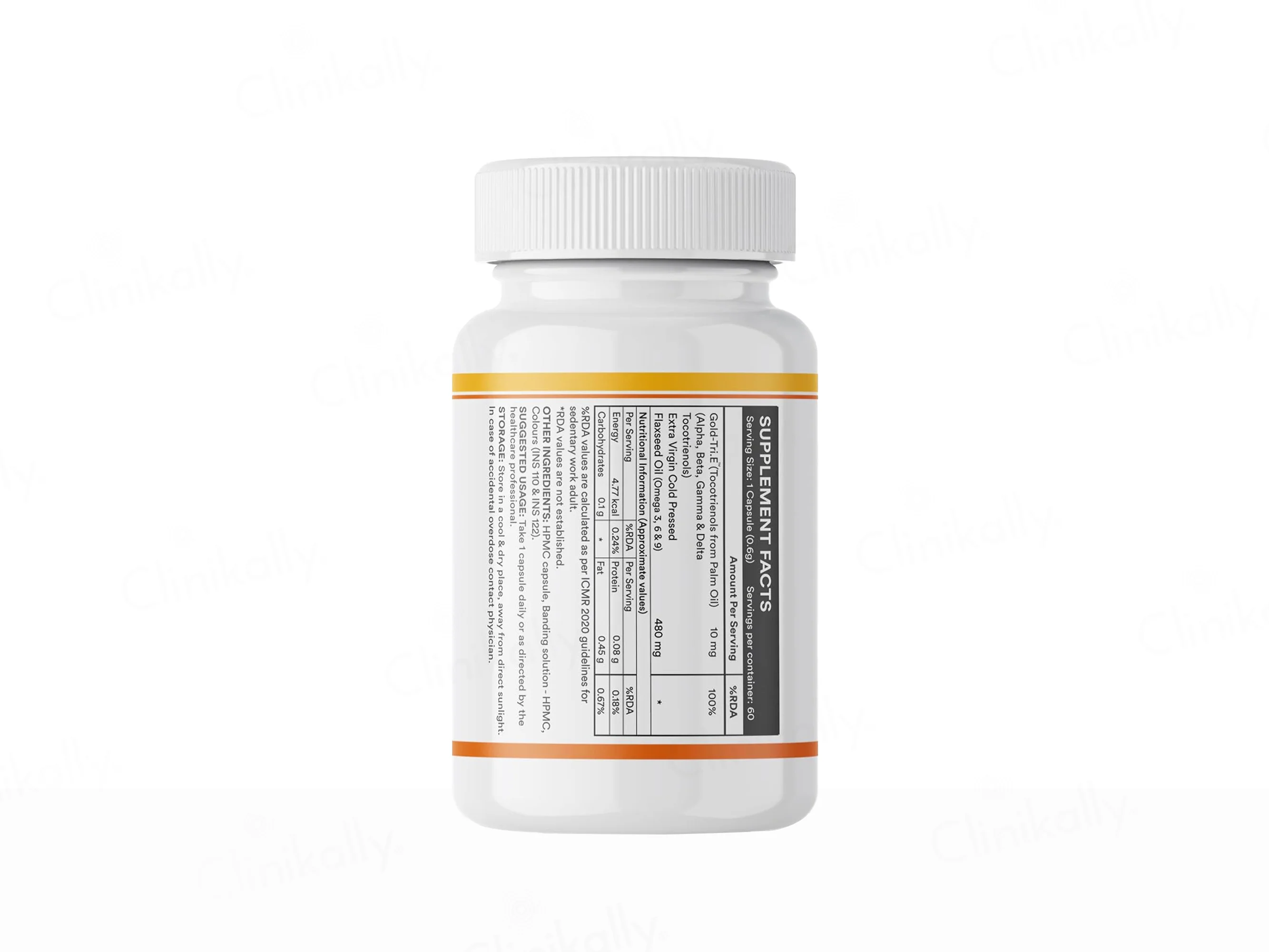 Inlife Gold-Tri.E Tocotrienol + Flaxseed Oil Liquid Filled Veg Capsule - Image 4