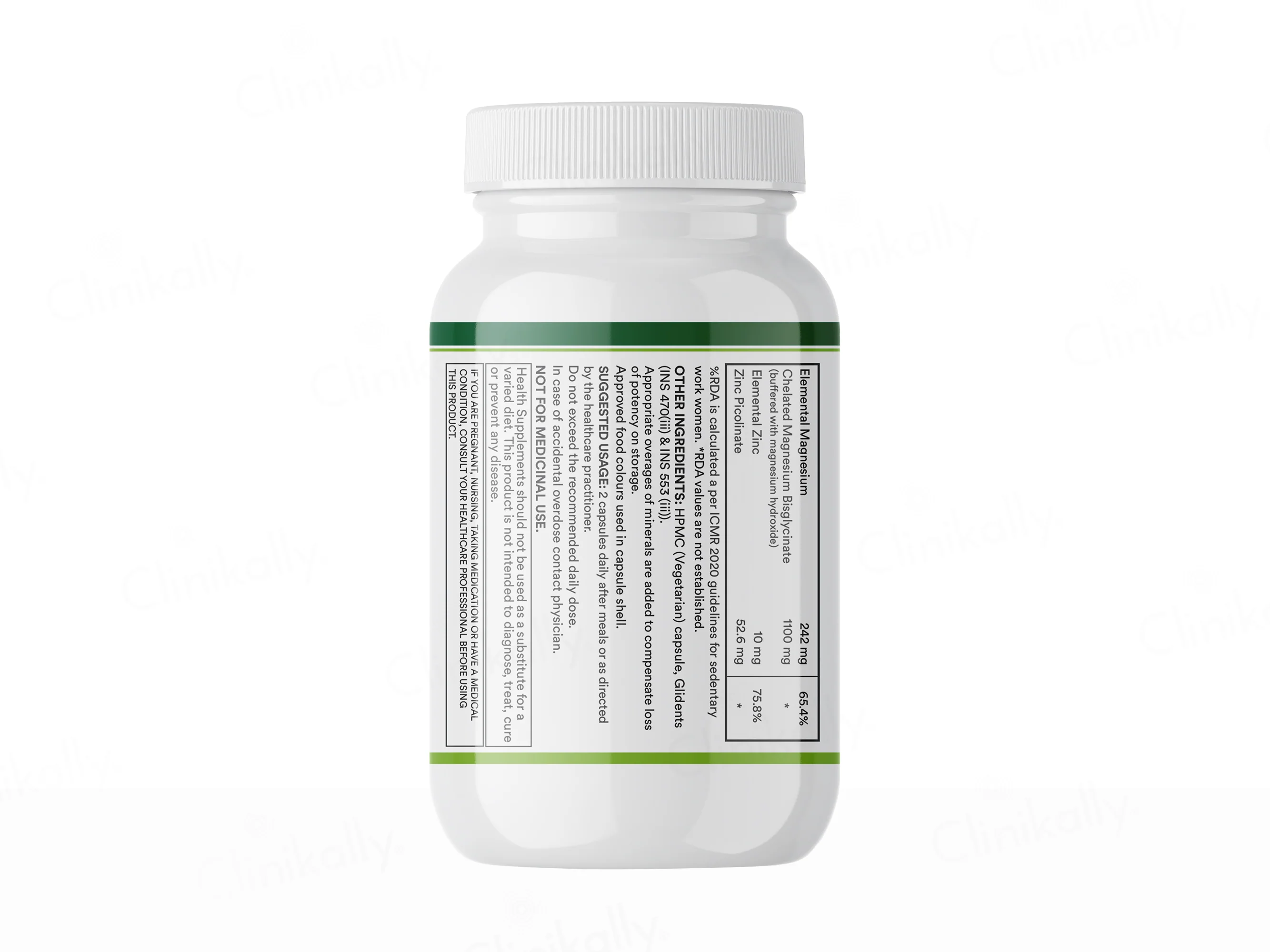 Inlife High Absorption Magnesium Glycinate 1100mg Vegetarian Capsule - Image 10