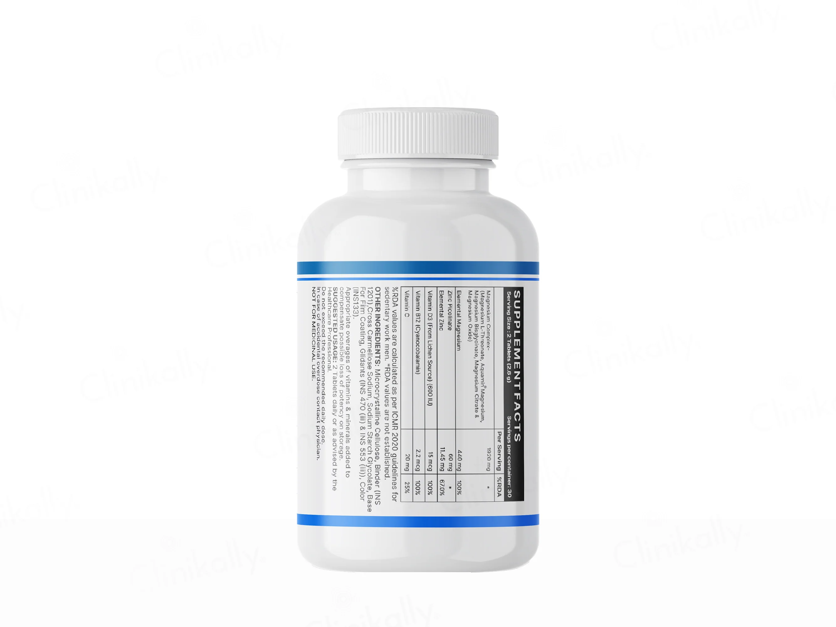 Inlife High Strength Magnesium Complex 5x 2000mg Health Supplement Veg Tablet - Image 11