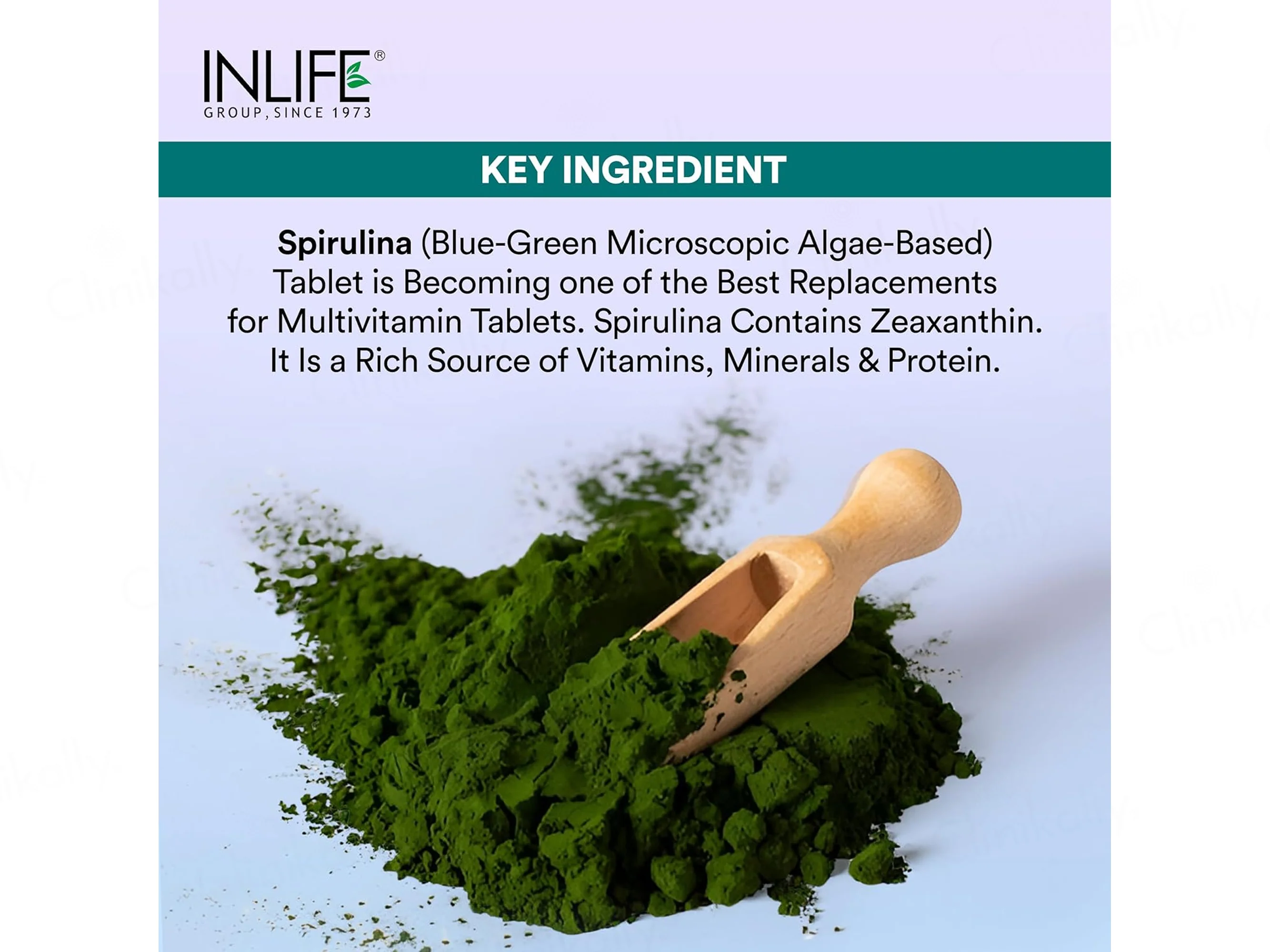 Inlife Spirulina Shaivala Ghanasatva 2000mg Supplement Tablet - Image 3