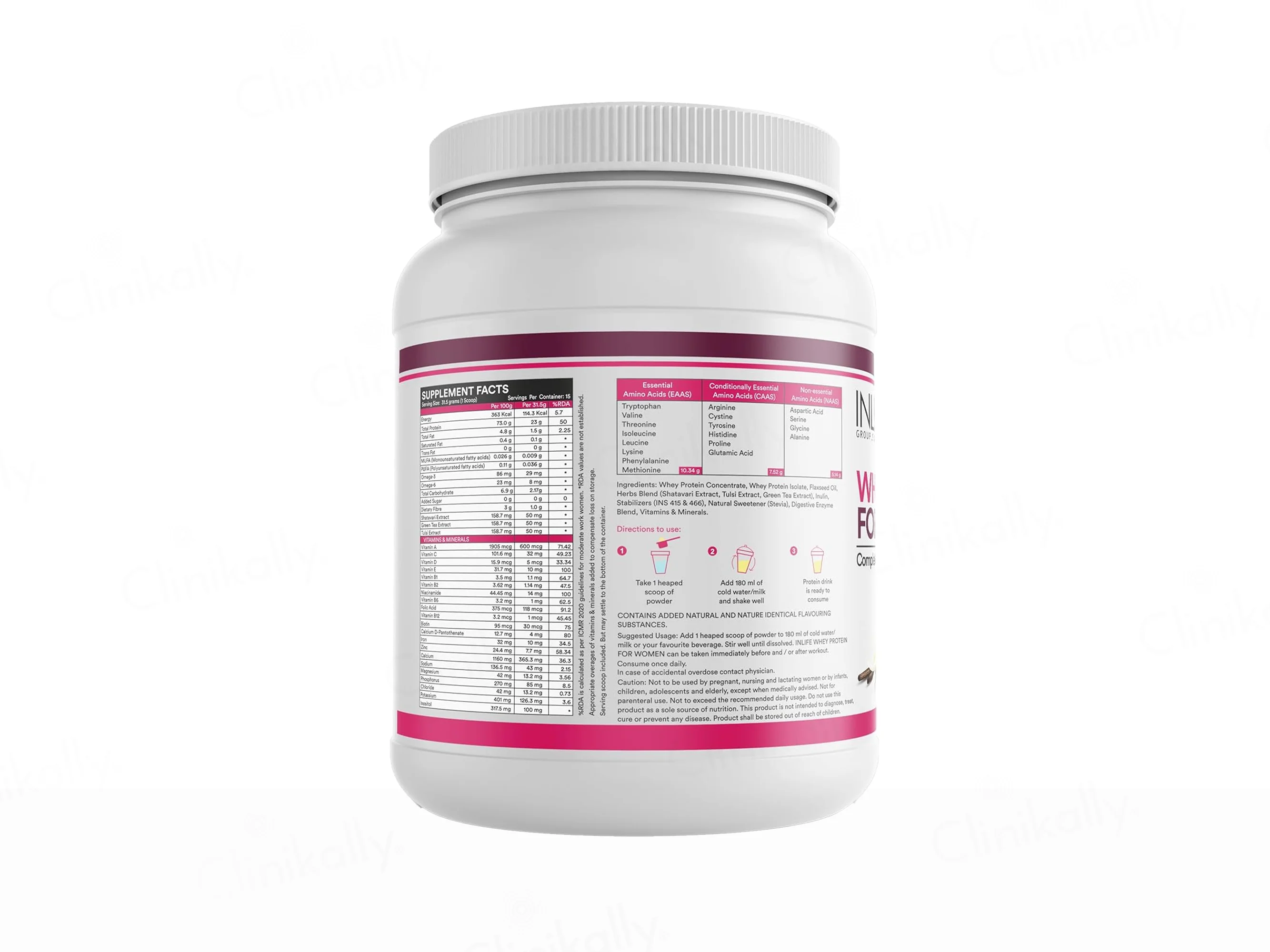 Inlife Whey Protein Nutraceutical Powder For Women - Vanilla Flavour - Image 4