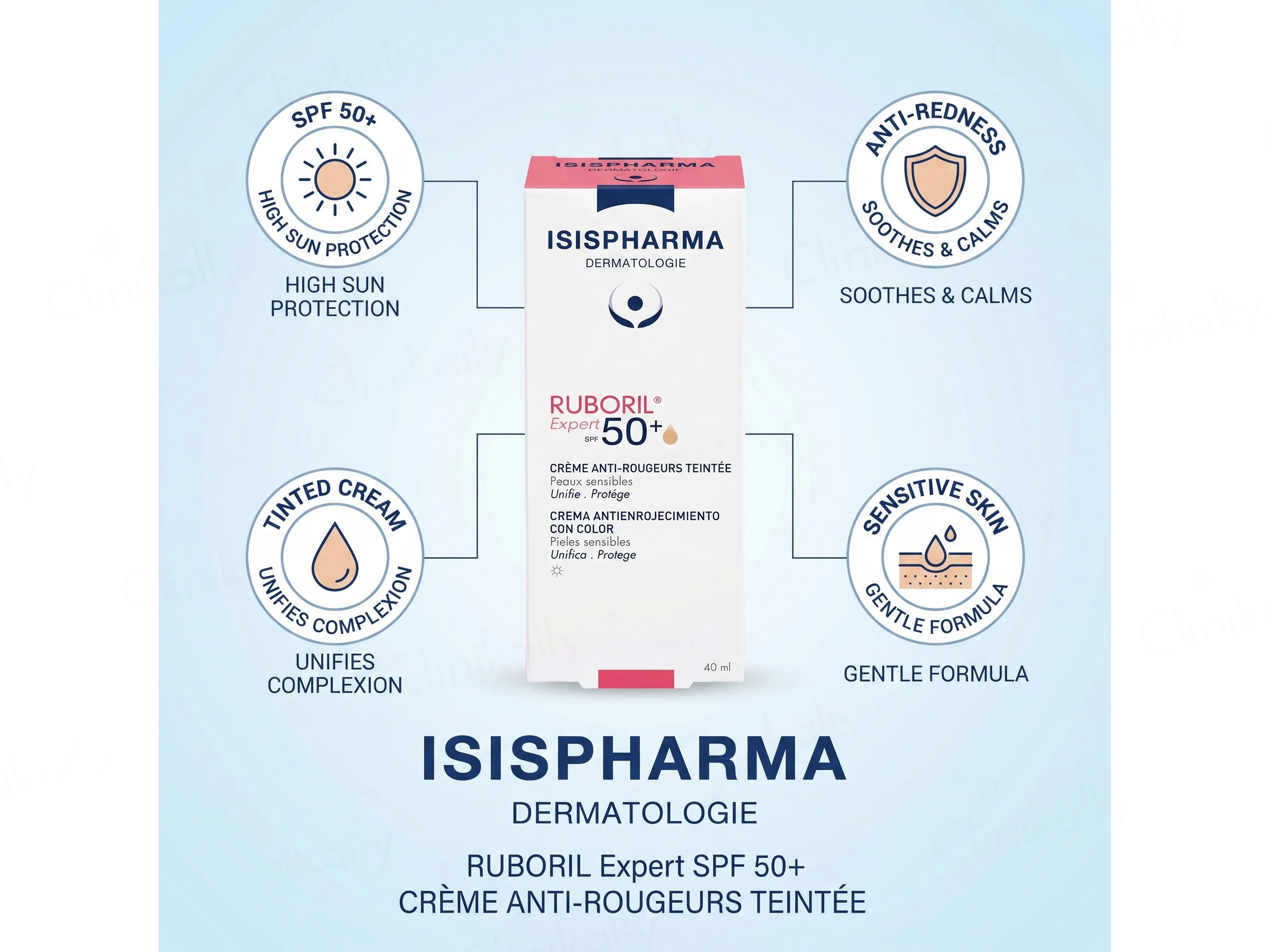 Isispharma Ruboril Expert Tinted Anti-Redness Cream SPF 50+ - Image 2