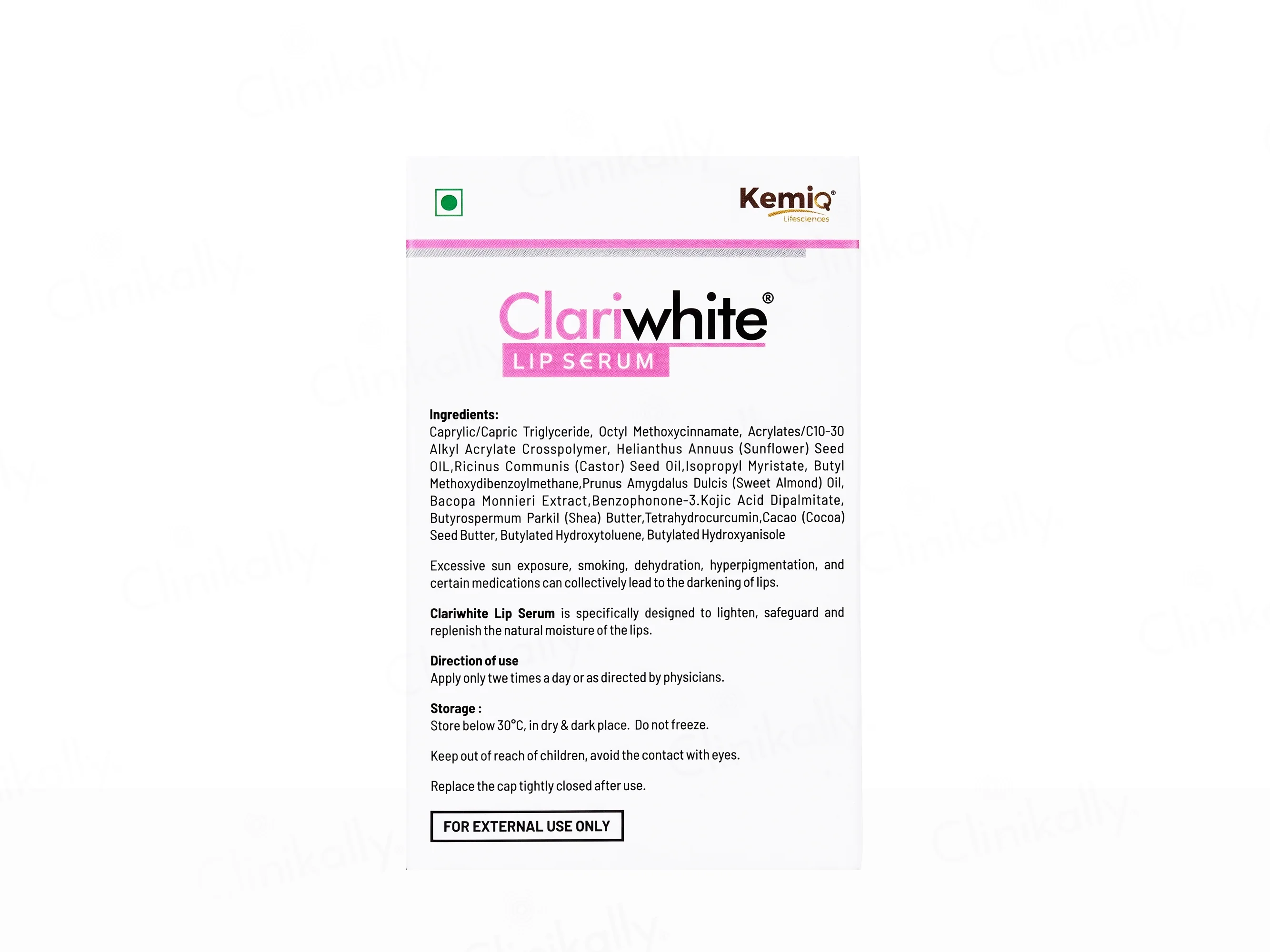 Kemiq Clariwhite Lip Lightening Roll-On Serum SPF 15 - Image 2