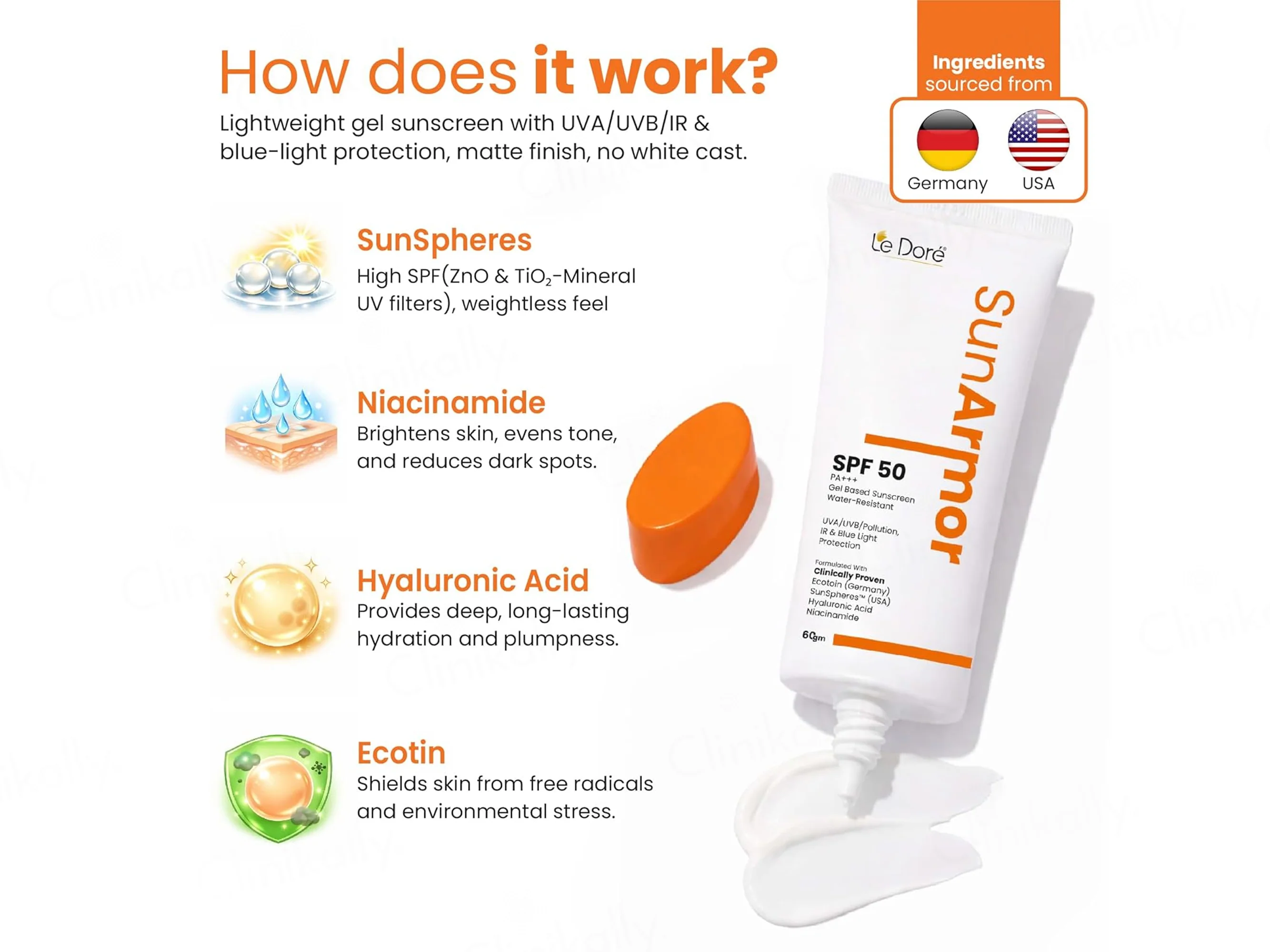 Le Dore Sunarmor Sunscreen Gel SPF 50 PA+++ - Image 5