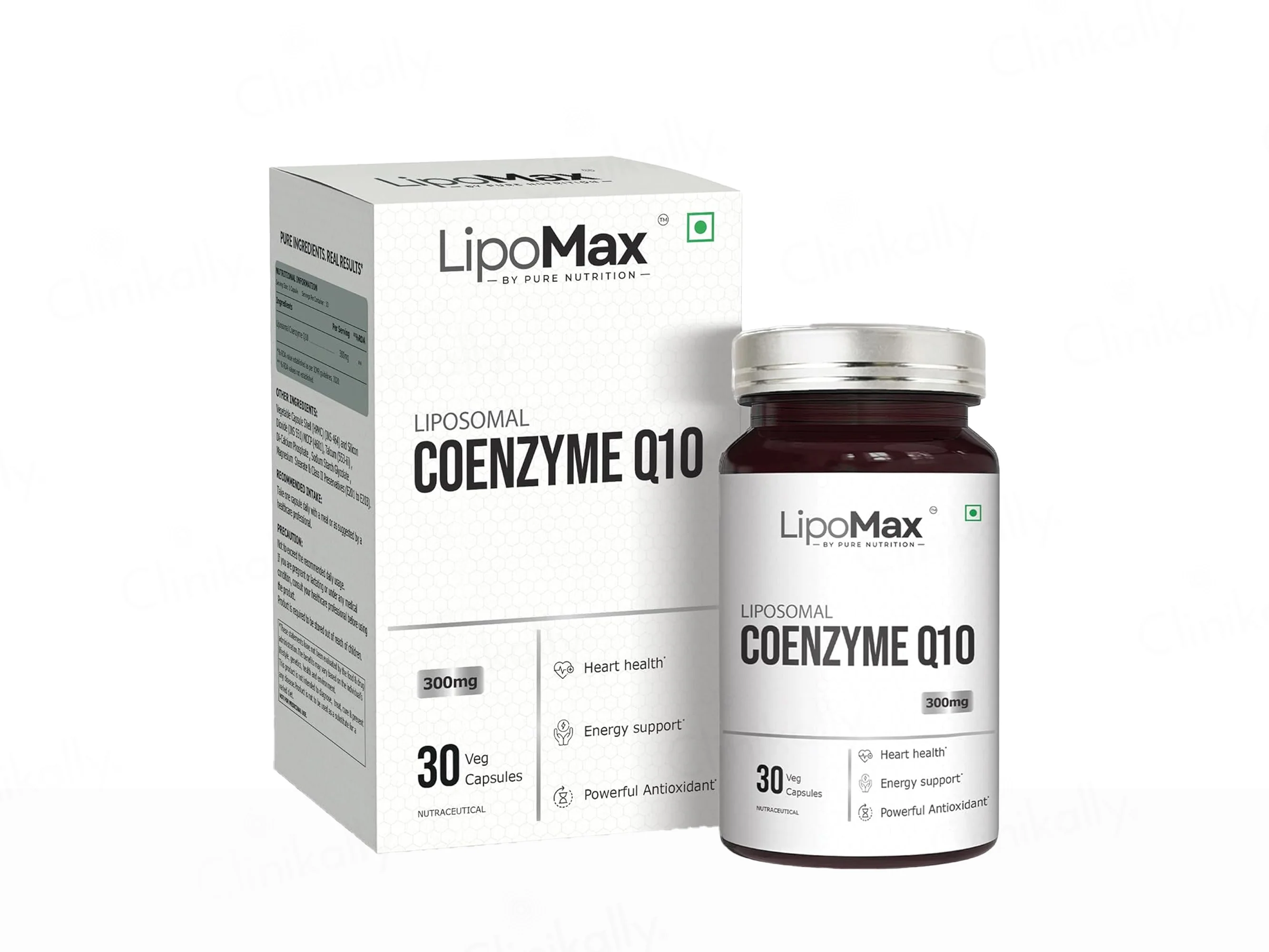 Lipomax Liposomal Coenzyme Q10 300mg Nutraceutical Veg Capsule