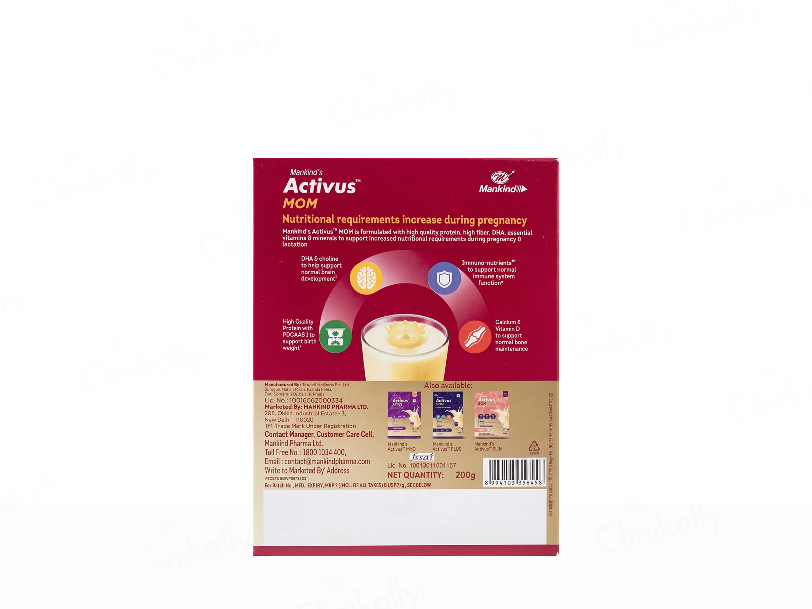 Mankind's Activus Mom Protein Supplement Powder - Vanilla Flavour - Image 4