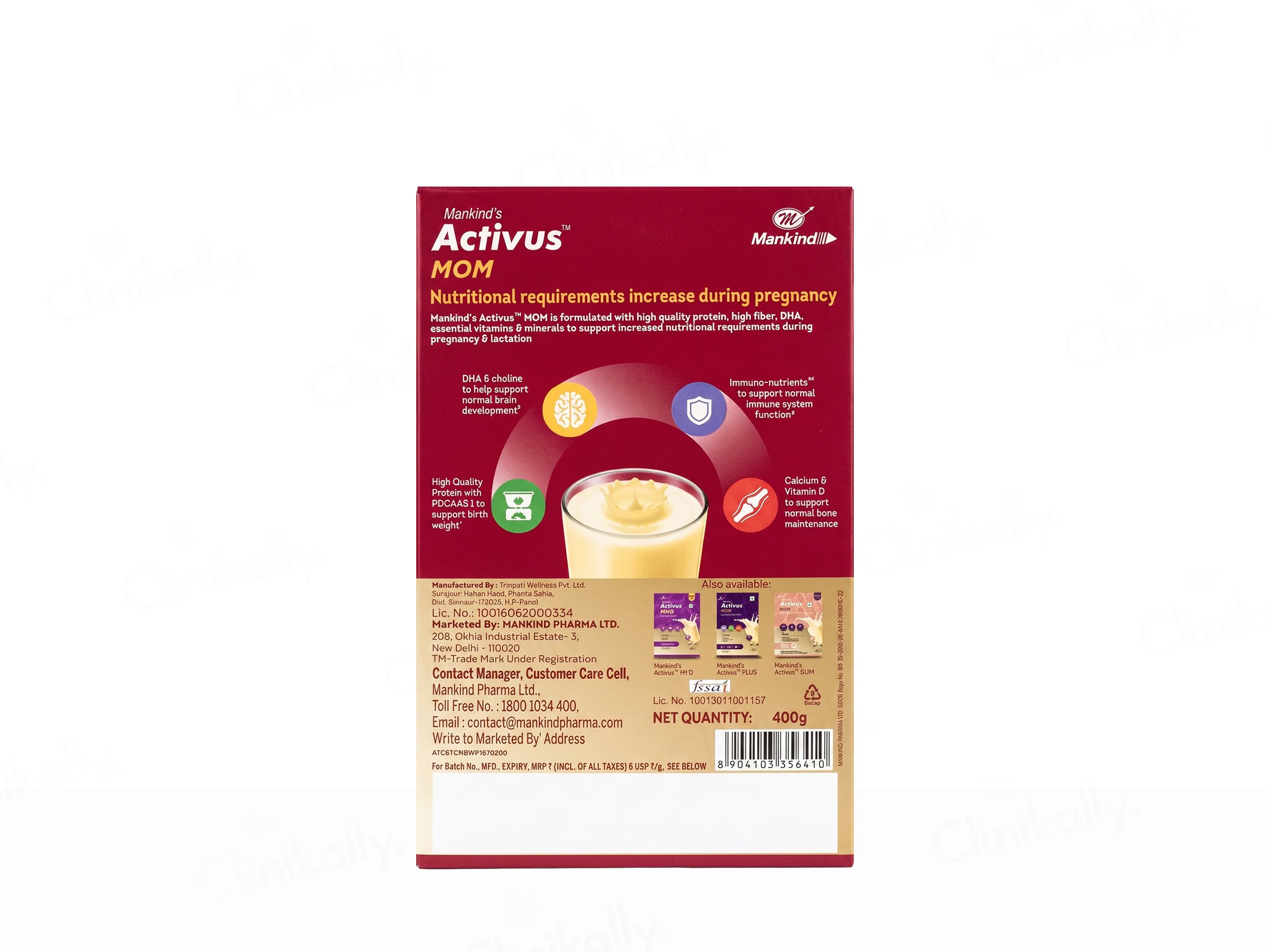 Mankind's Activus Mom Protein Supplement Powder - Vanilla Flavour - Image 5