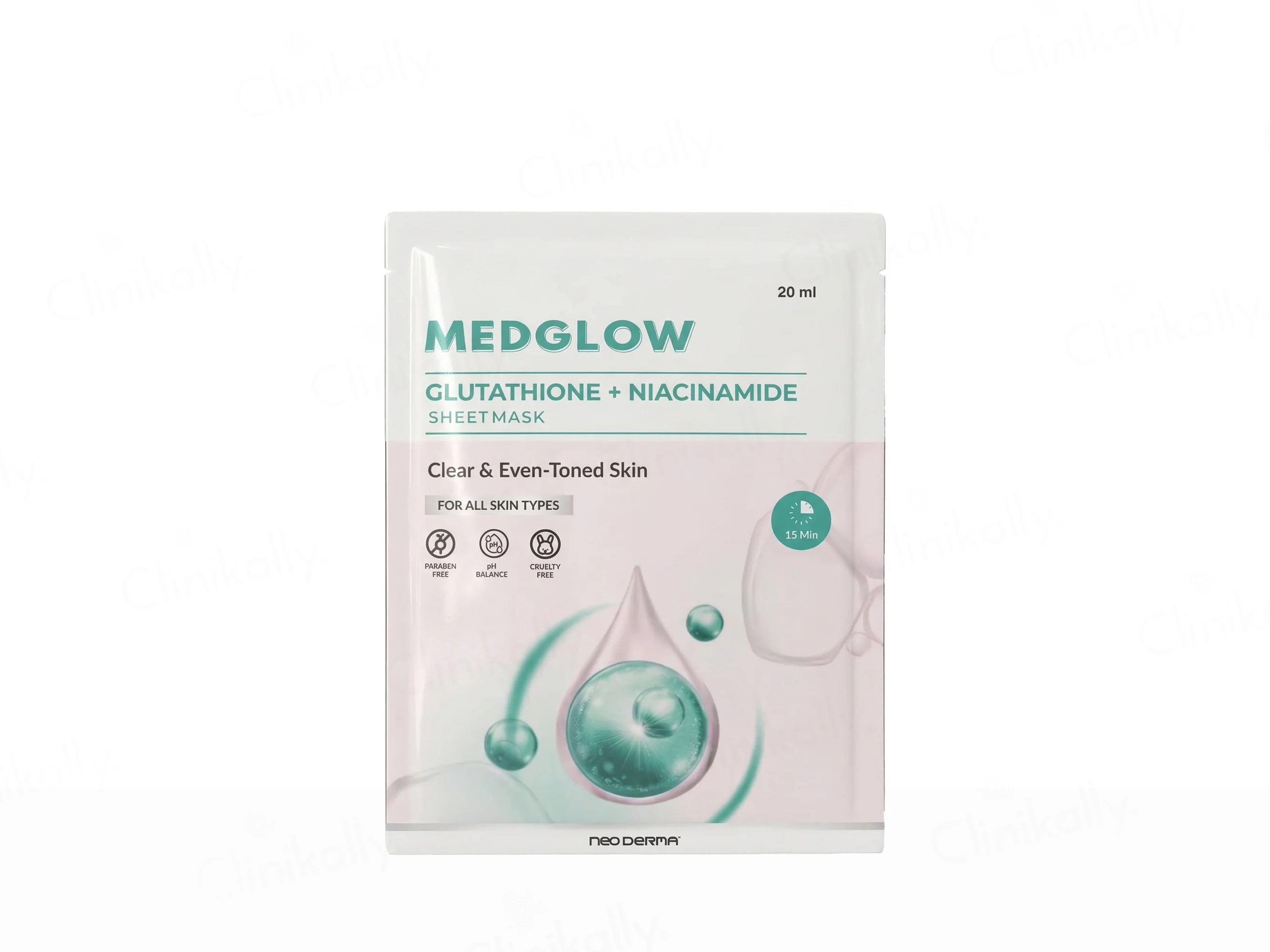 Medglow Glutathione + Niacinamide Face Sheet Mask - Image 2