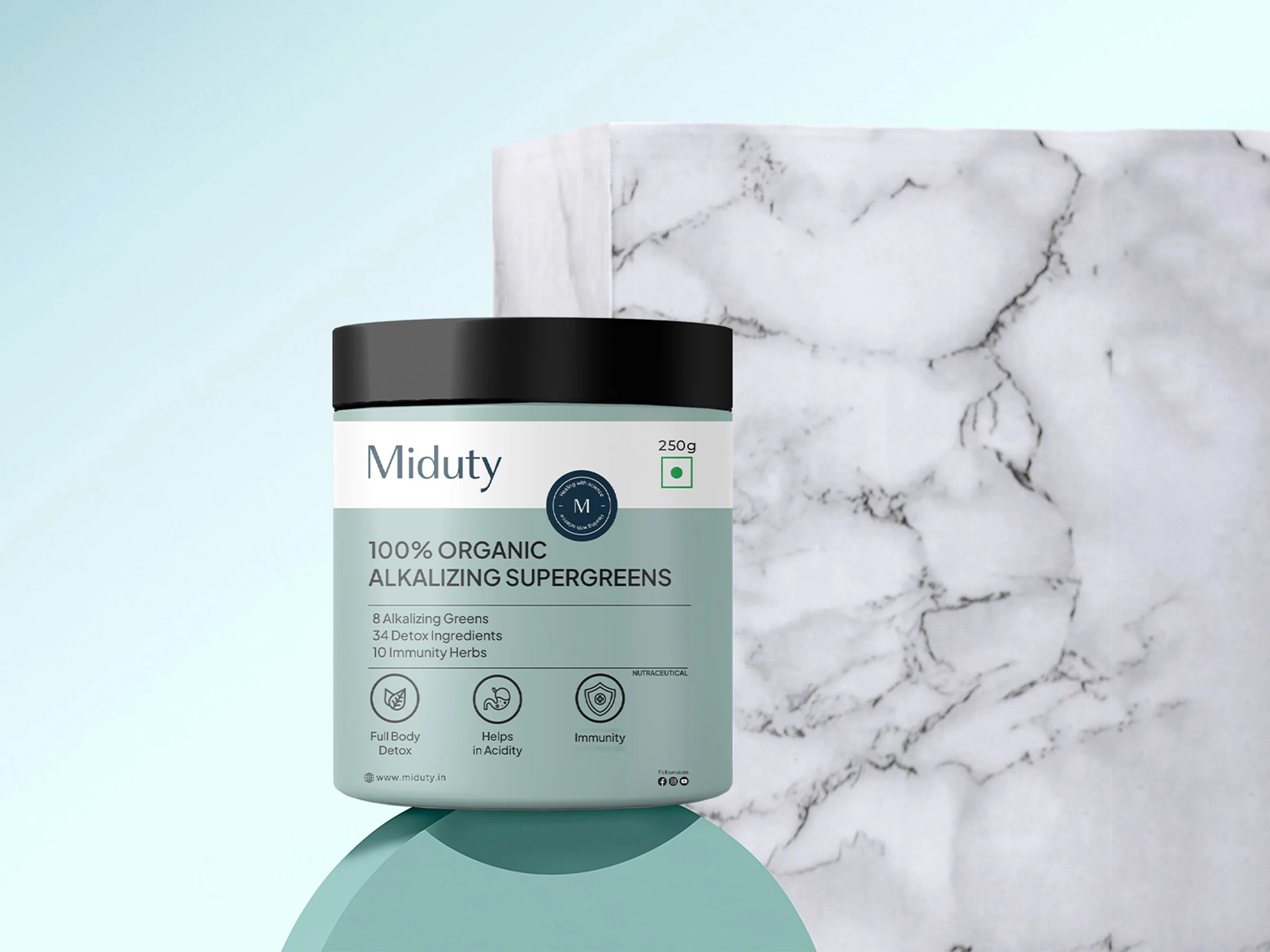 Miduty 100% Organic Alkalizing Supergreens Powder - Image 9