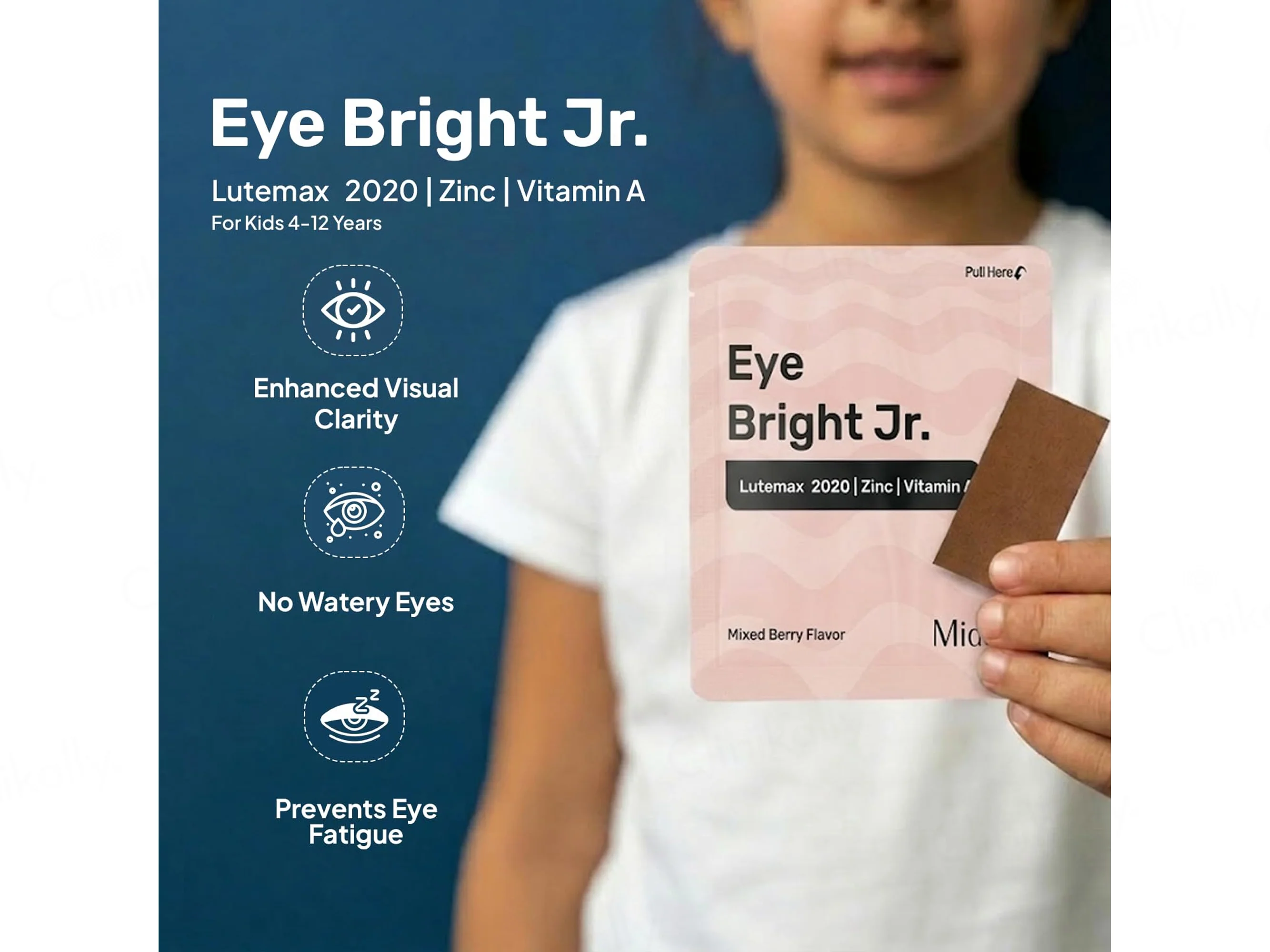 Miduty Eye Bright Jr. Nutraceutical Strip For Kids - Mixed Berry Flavour - Image 3
