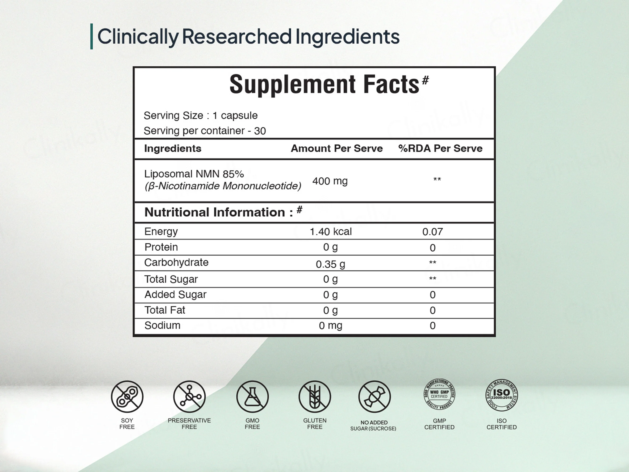 Miduty Liposomal Beta NMN 400mg Capsule - Image 10