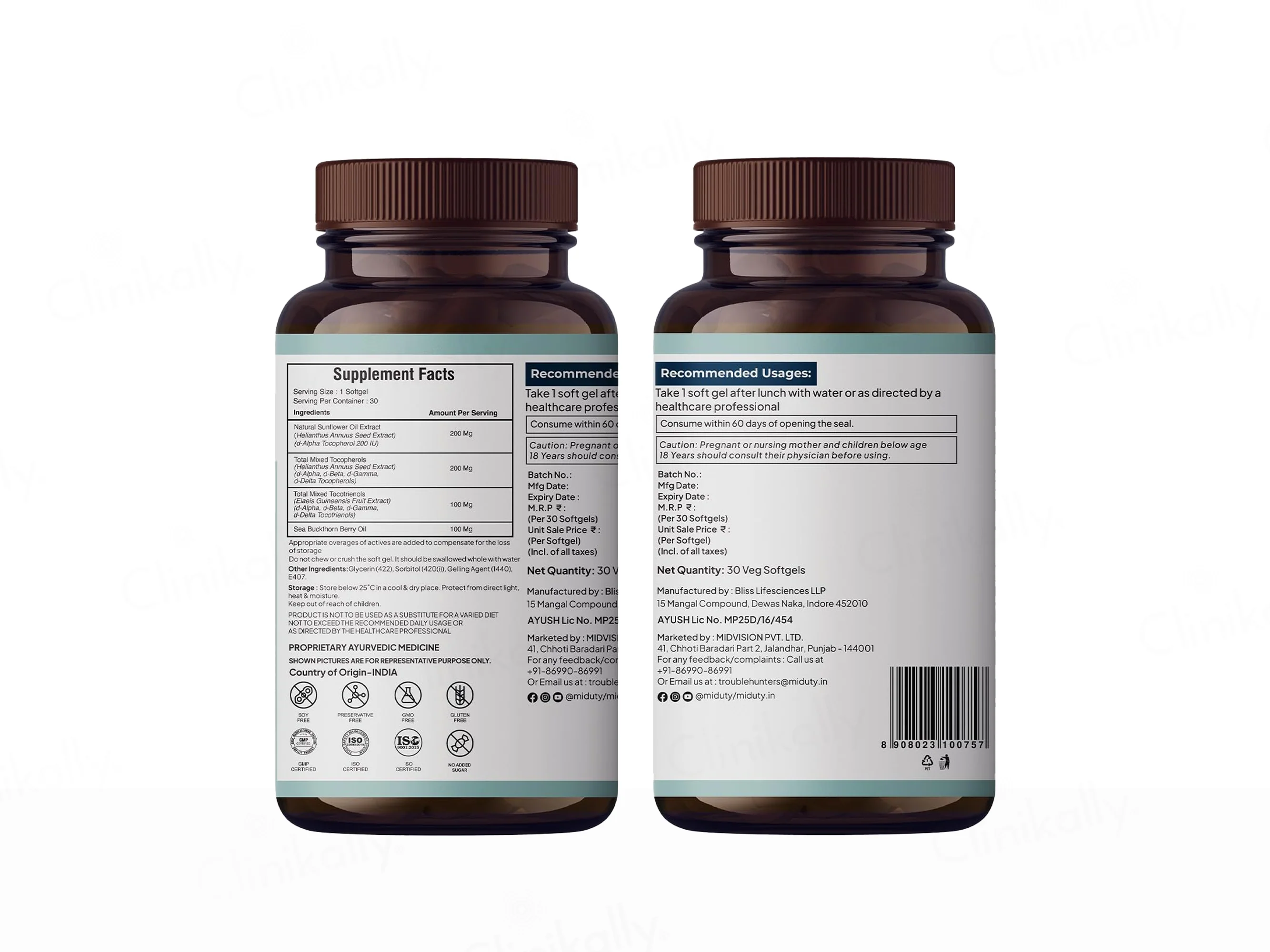 Miduty Mixed Tocopherols & Tocotrienols Veg Softgel - Image 9