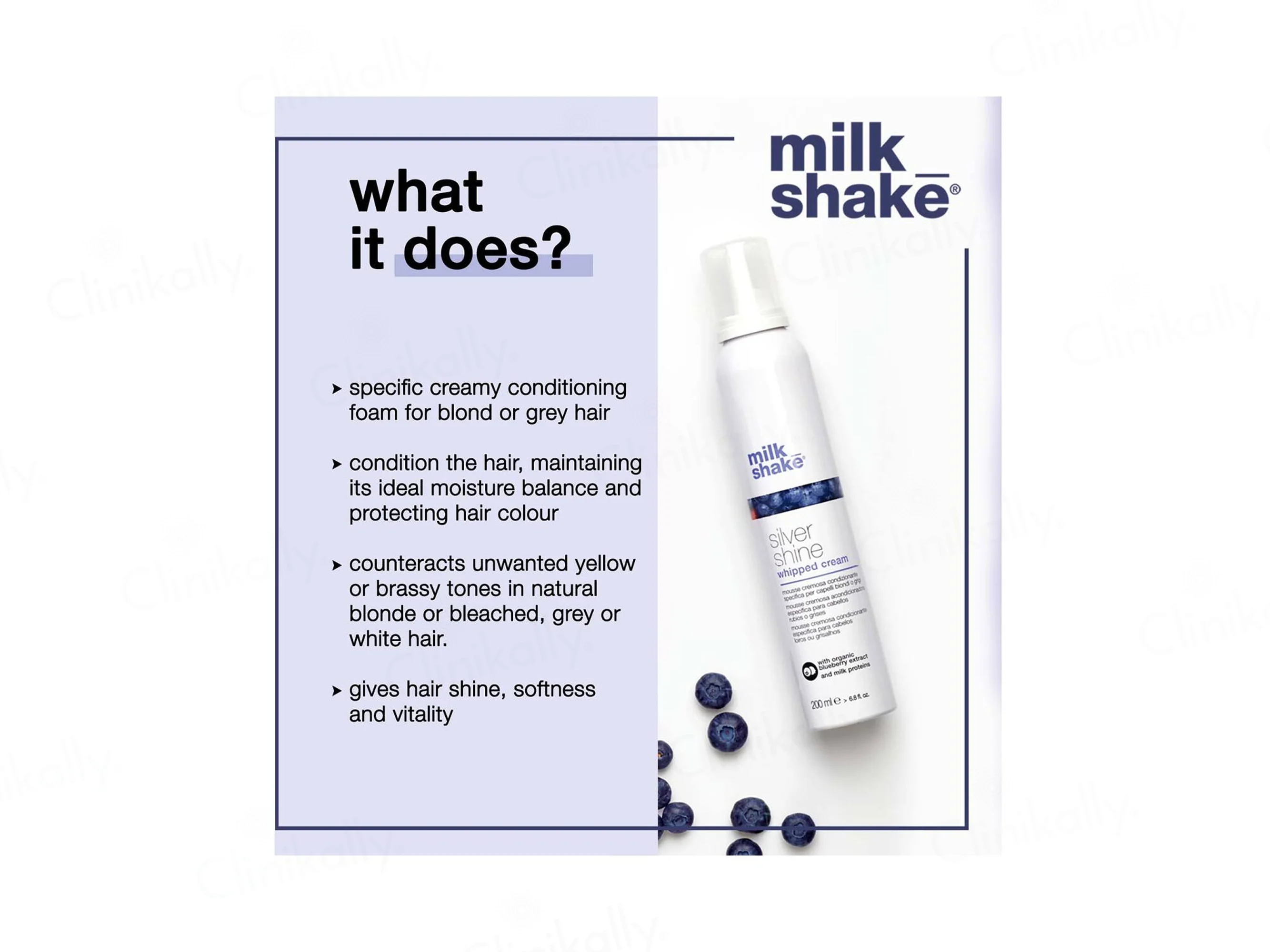 Milk Shake Silver Shine Whipped Cream For Blond & Grey Hair - Image 2