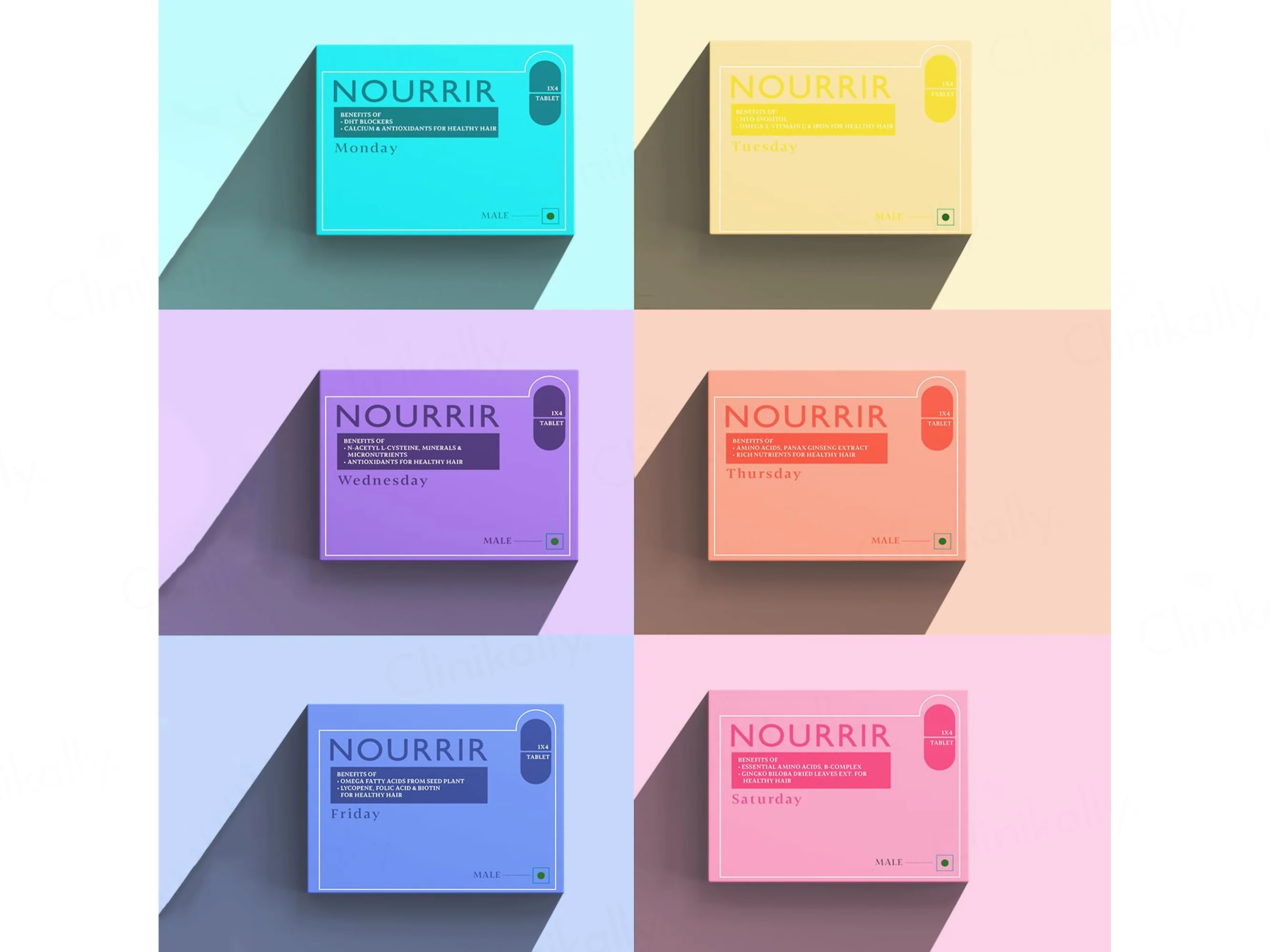 NOURRIR Hair Health Supplement Tablet For Men - Image 2