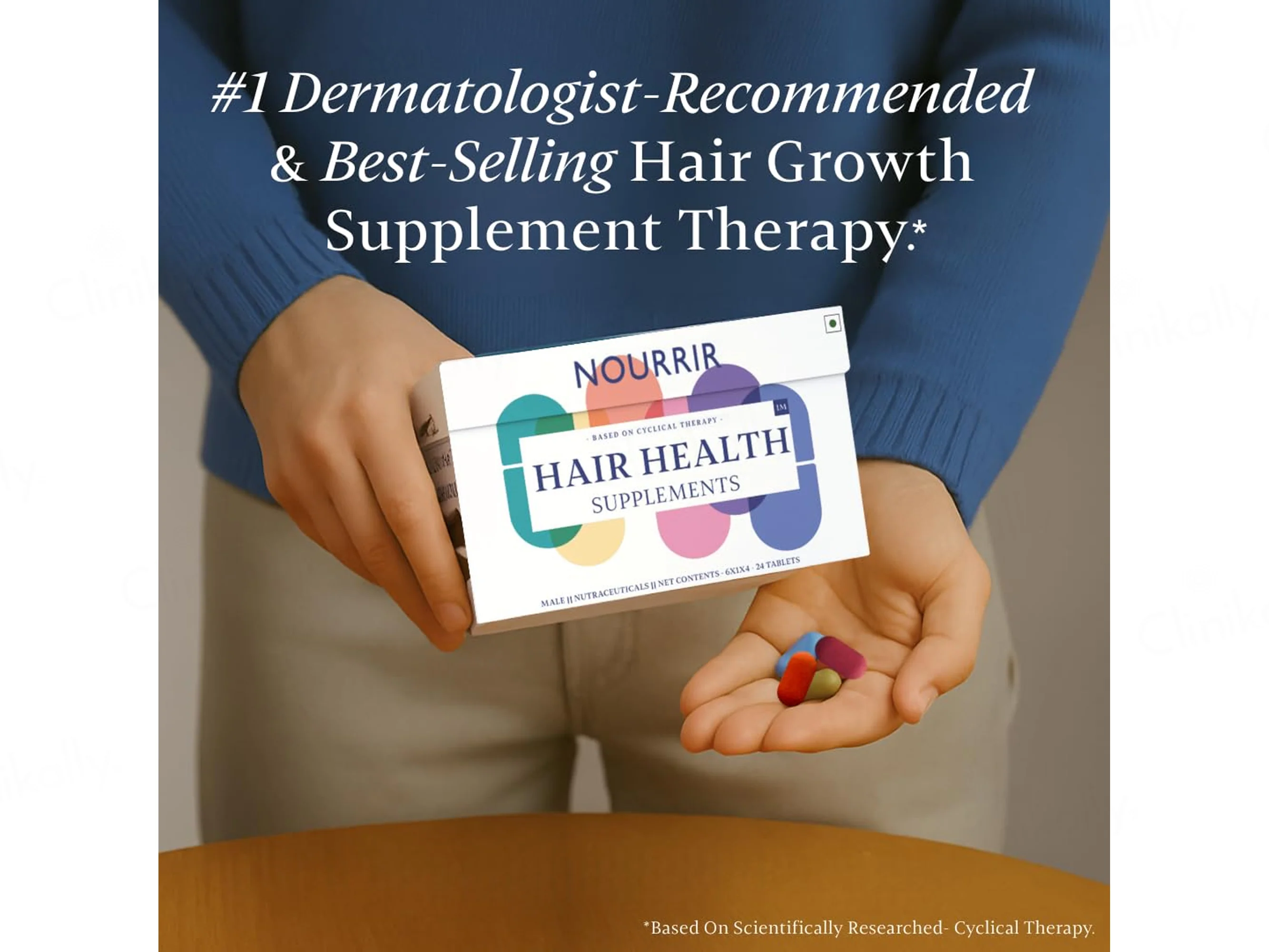 NOURRIR Hair Health Supplement Tablet For Men - Image 3