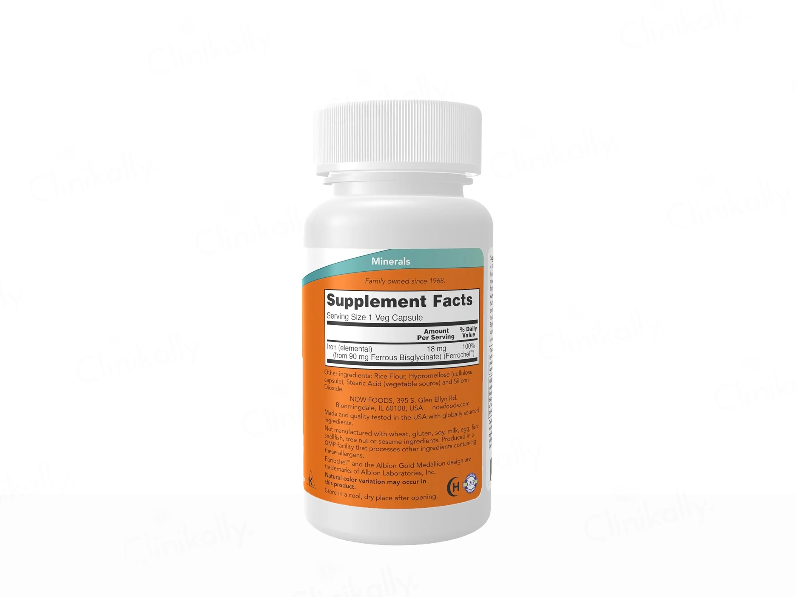 Now Foods Iron 18mg Dietary Supplement Veg Capsule - Image 5