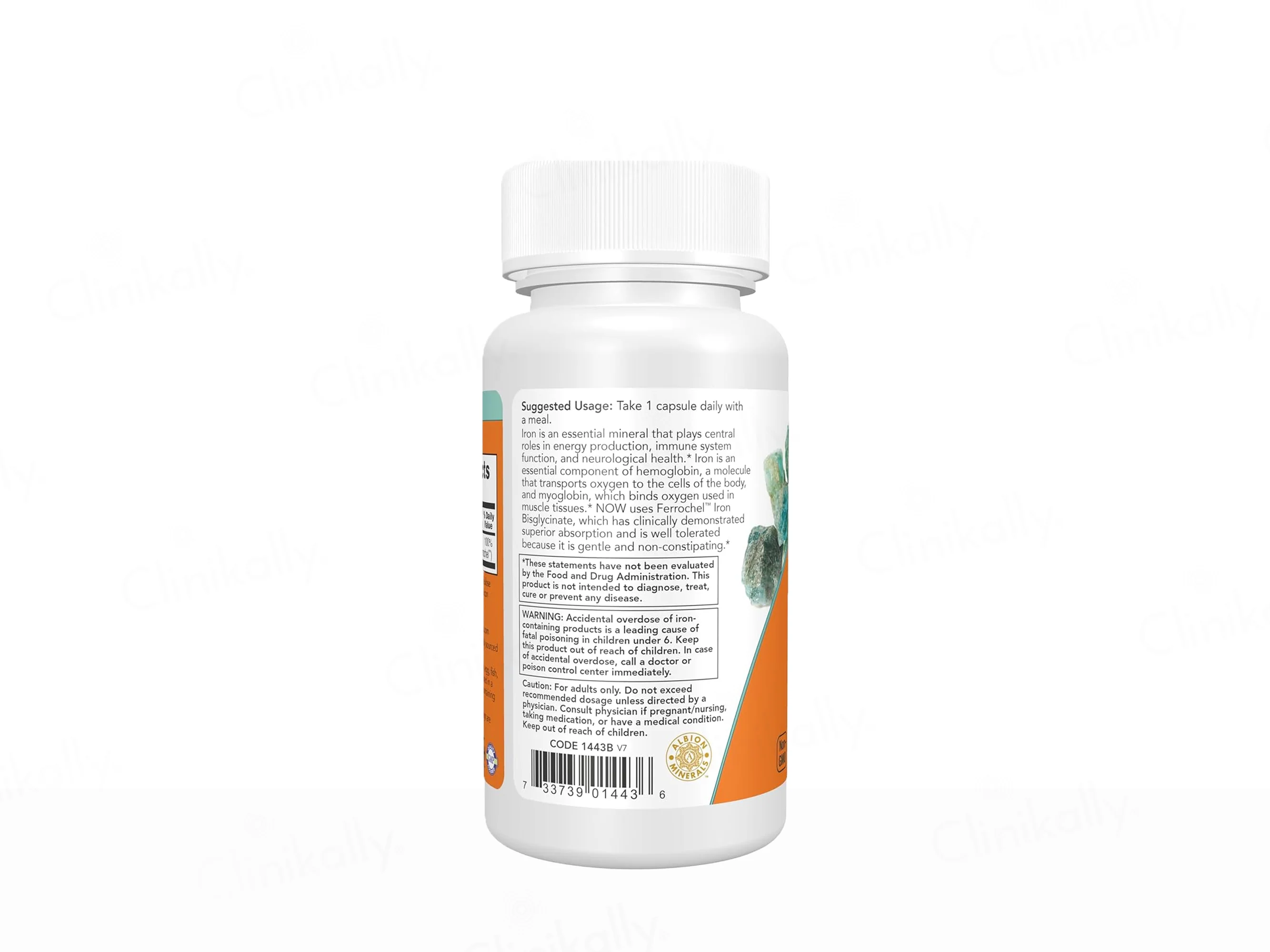 Now Foods Iron 18mg Dietary Supplement Veg Capsule - Image 6