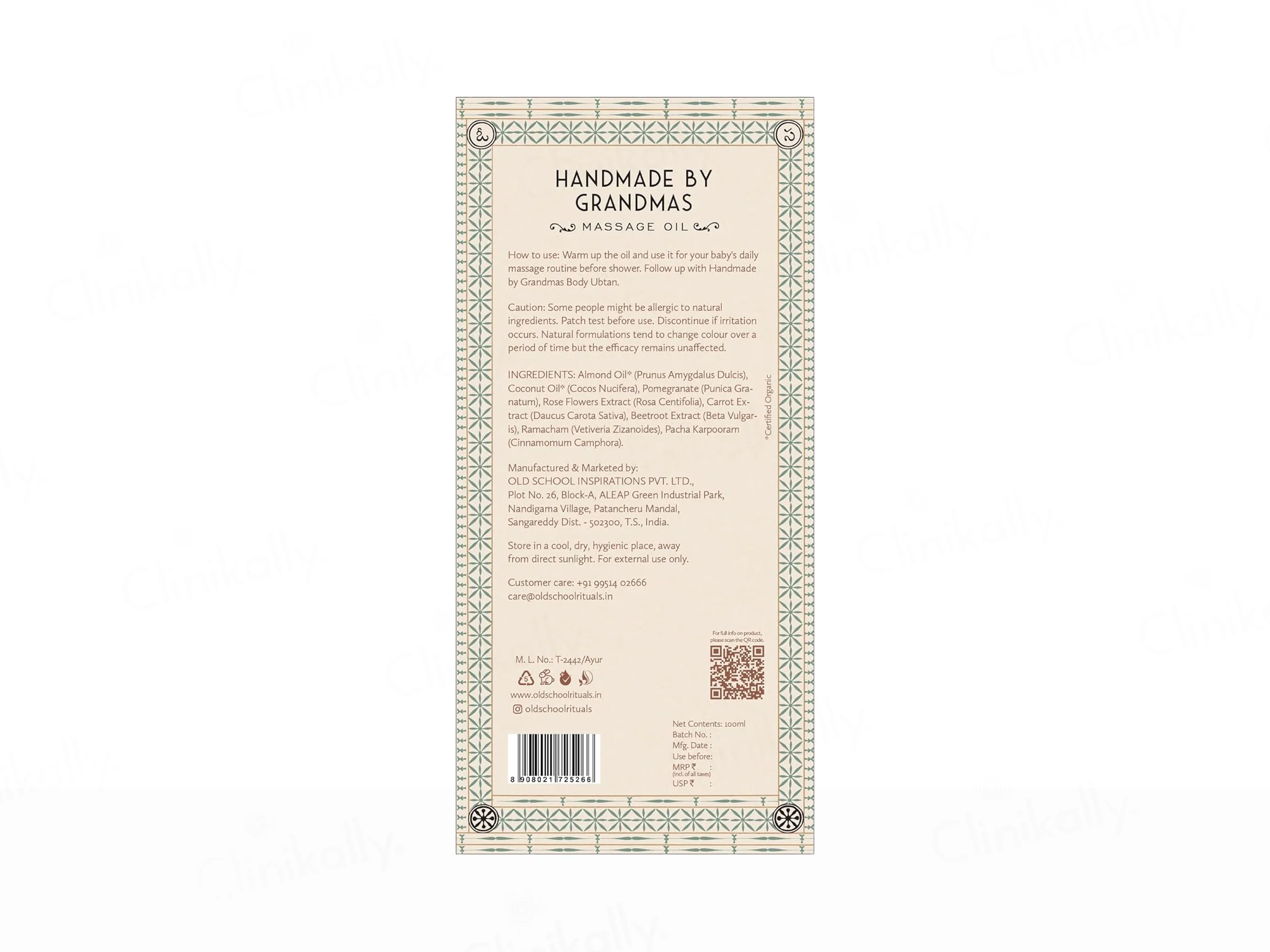 Old School Handmade By Grandmas Massage Oil - Image 7